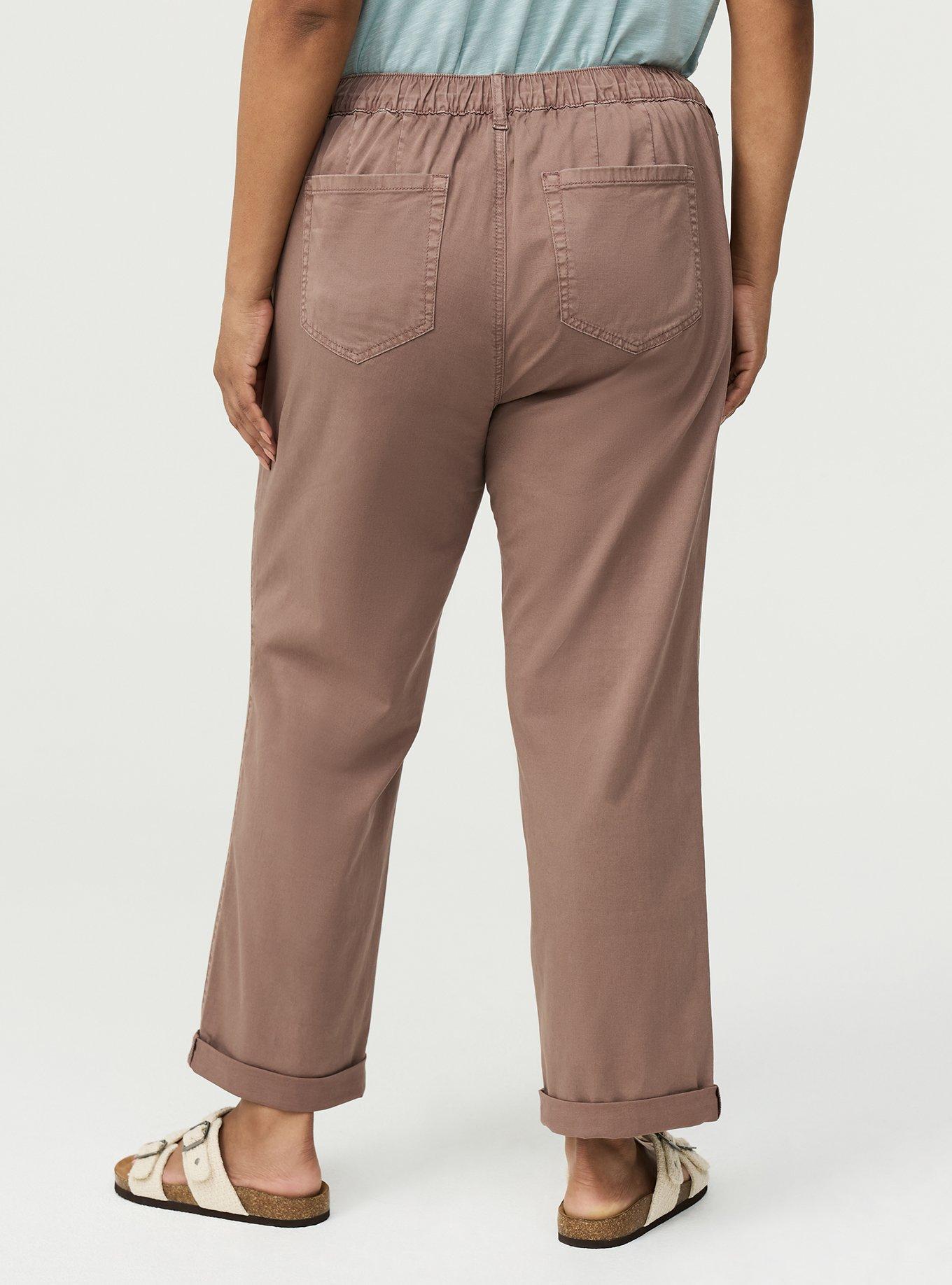Weekend Mid-Rise Twill Straight Pant, DEEP TAUPE, alternate