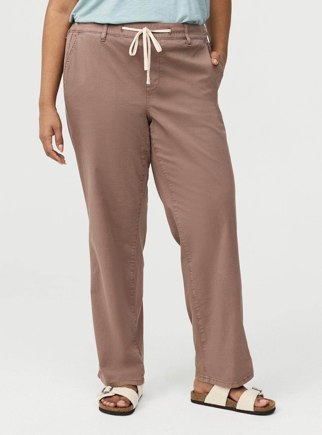 Weekend Mid-Rise Twill Straight Pant, DEEP TAUPE, alternate