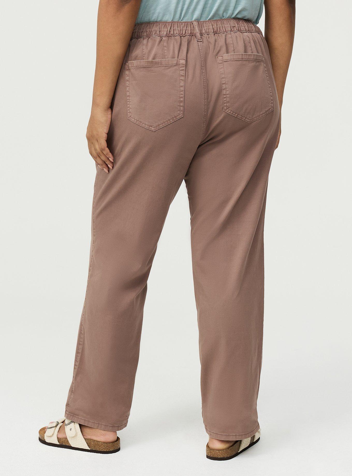 Weekend Mid-Rise Twill Straight Pant, DEEP TAUPE, alternate