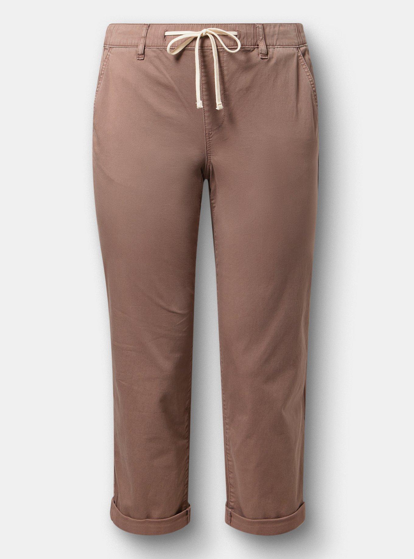 Weekend Mid-Rise Twill Straight Pant, DEEP TAUPE, hi-res