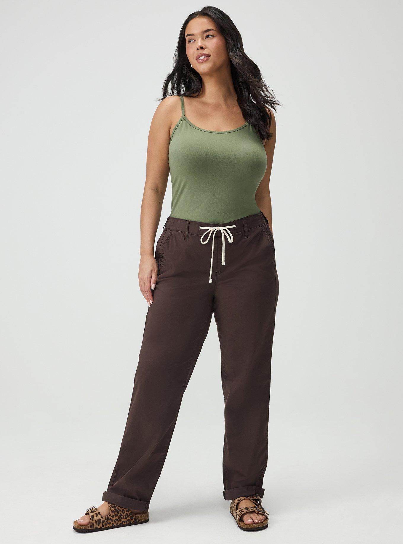 Weekend Mid-Rise Twill Straight Pant, JAVA, hi-res