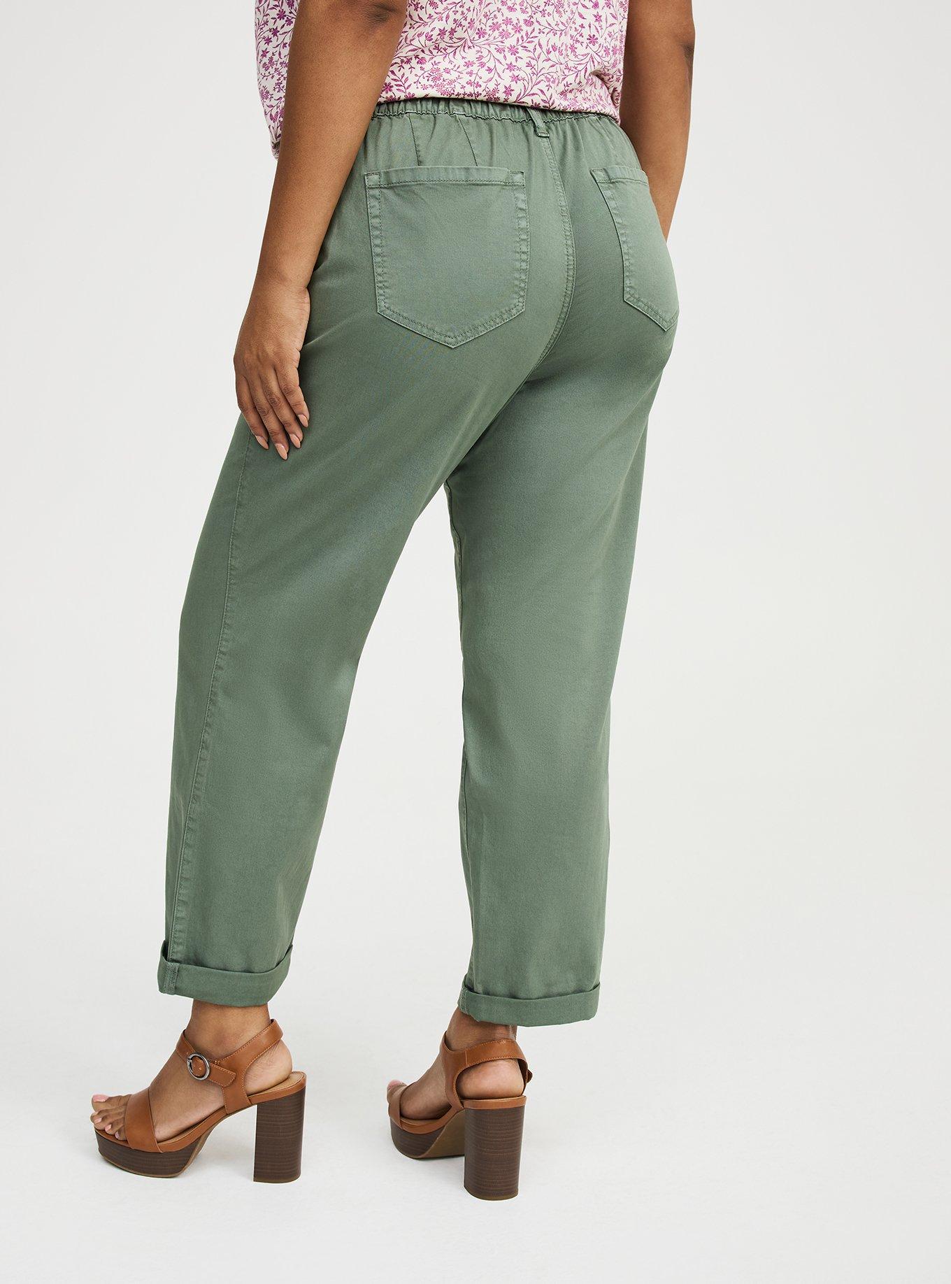 Weekend Mid-Rise Twill Straight Pant, AGAVE GREEN, alternate