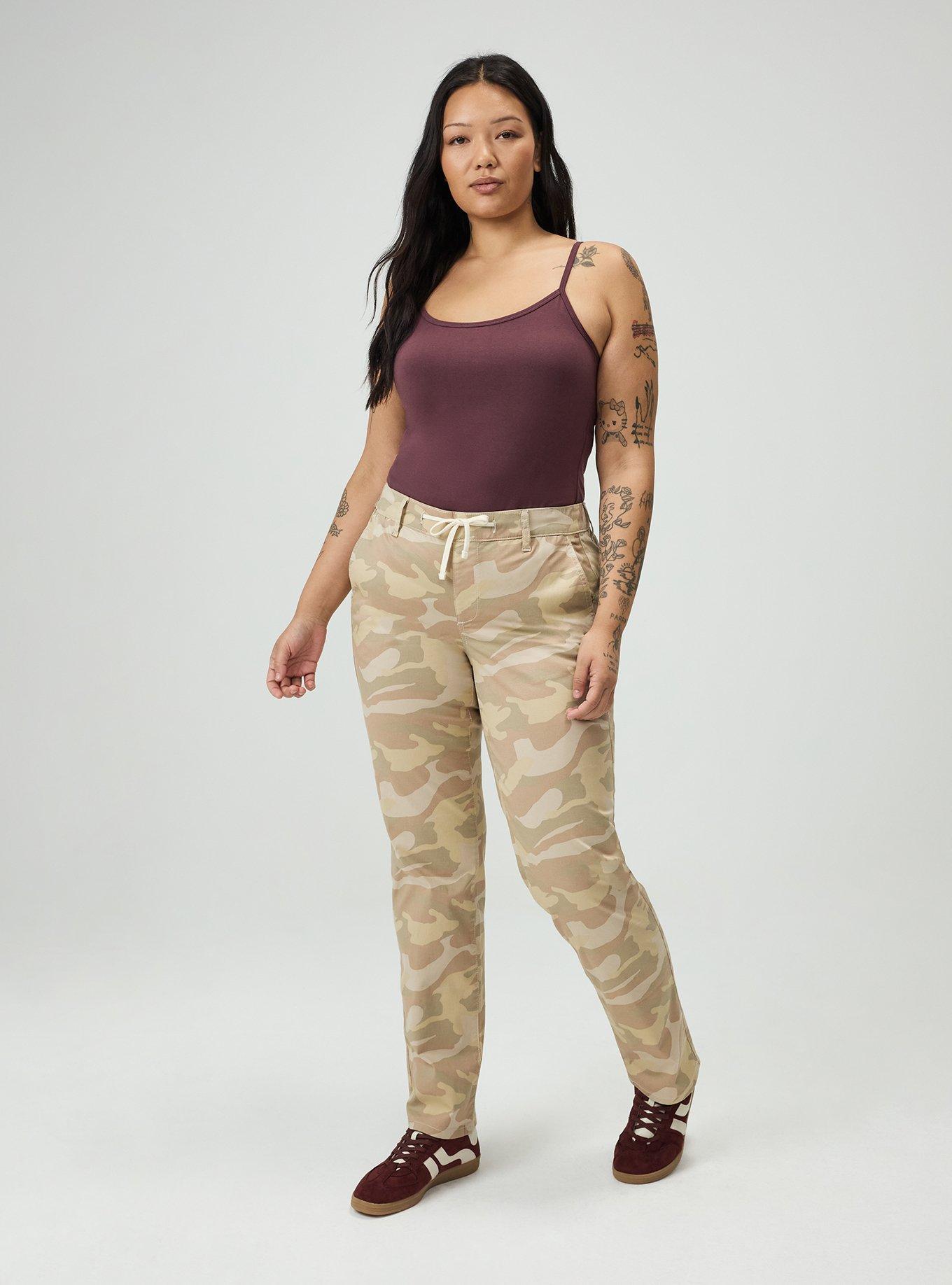 Weekend Mid-Rise Twill Straight Pant, CAMO CADET DESERT CAMO, hi-res