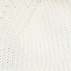 Pointelle Sleeve Cardigan, WHISPER WHITE, swatch