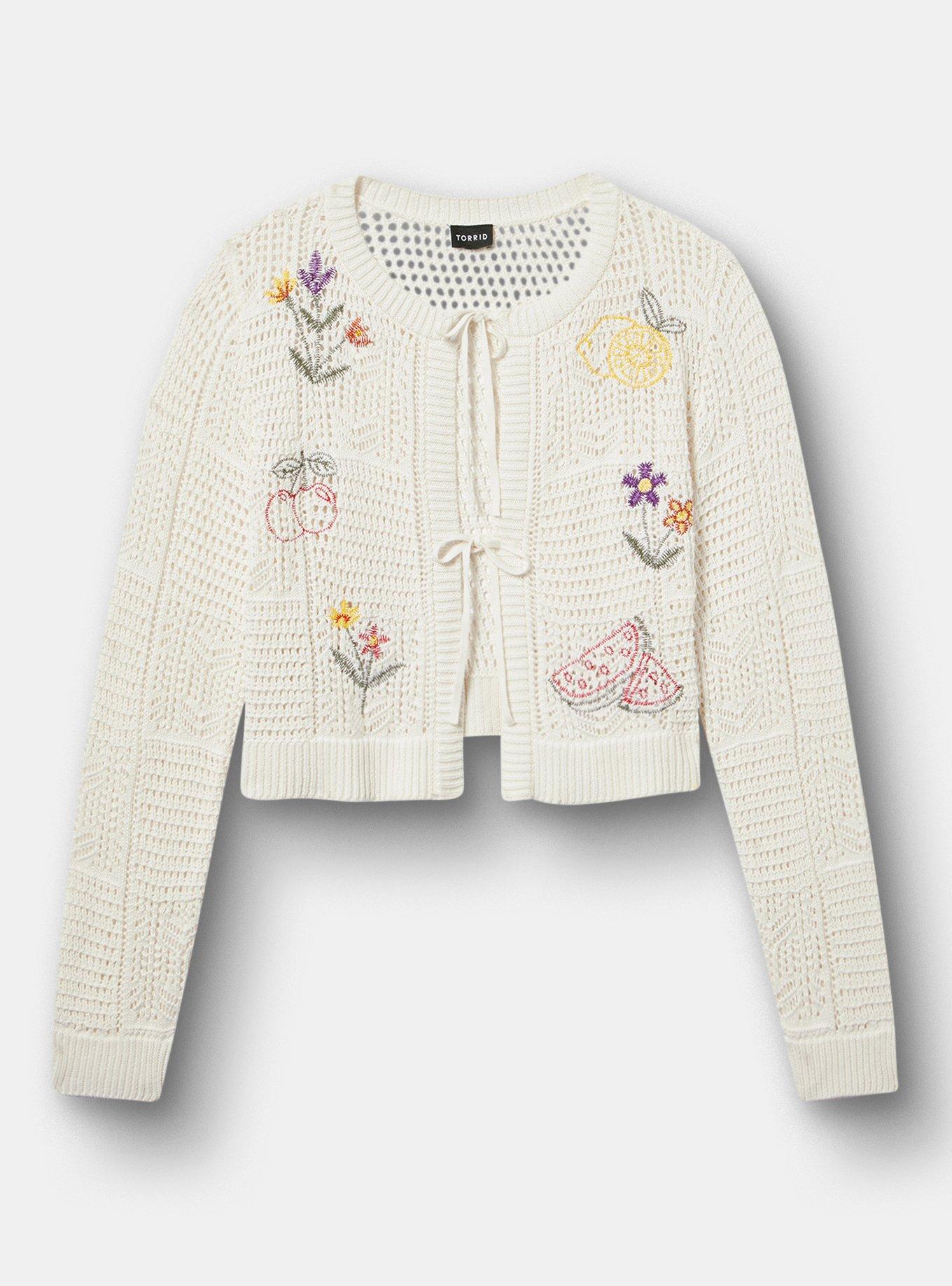 Pointelle Shrug, WHISPER WHITE, hi-res