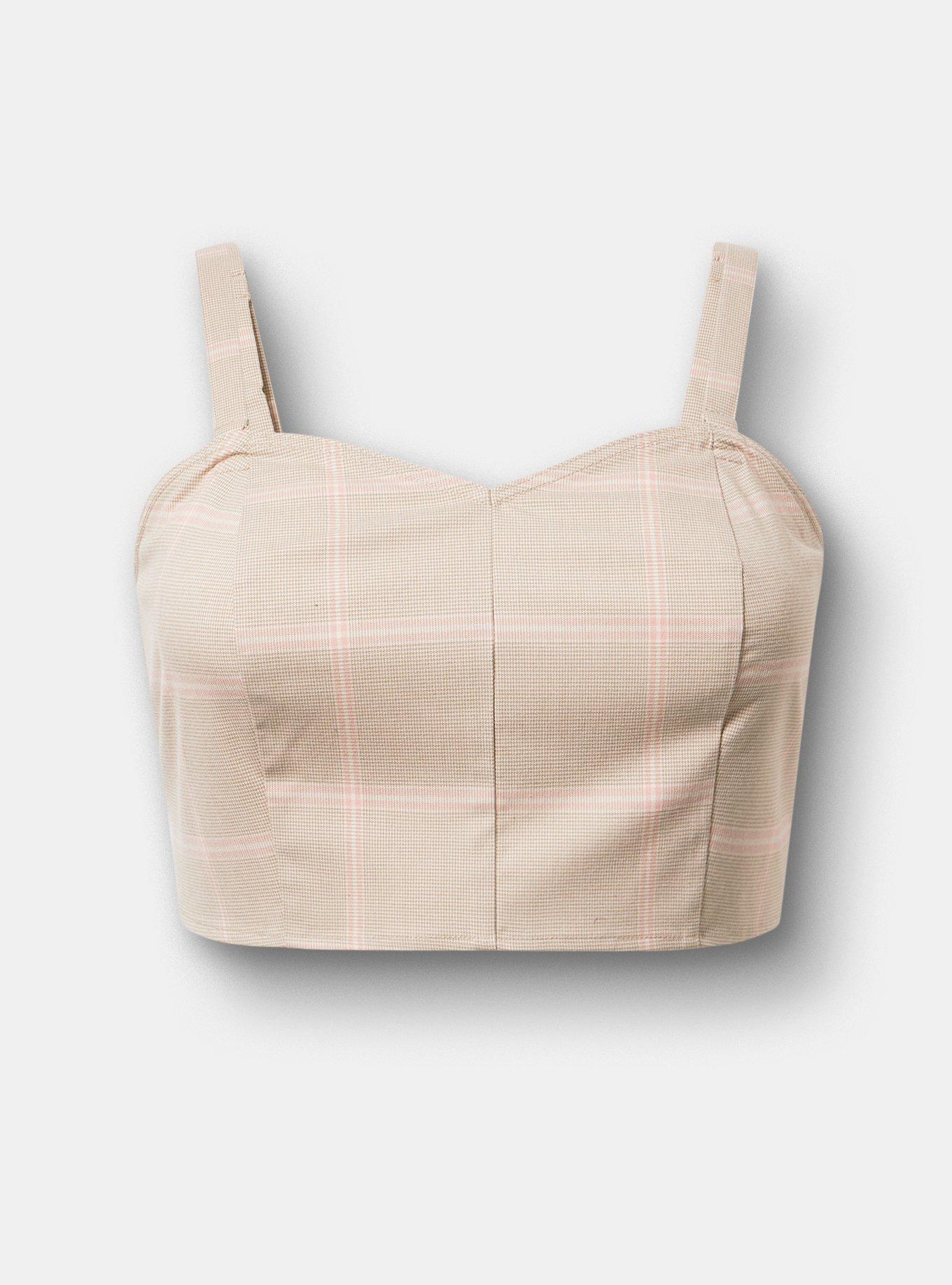 Studio Convertible Bandeau Top, DARIA PLAID PINK SILVER MINK, hi-res