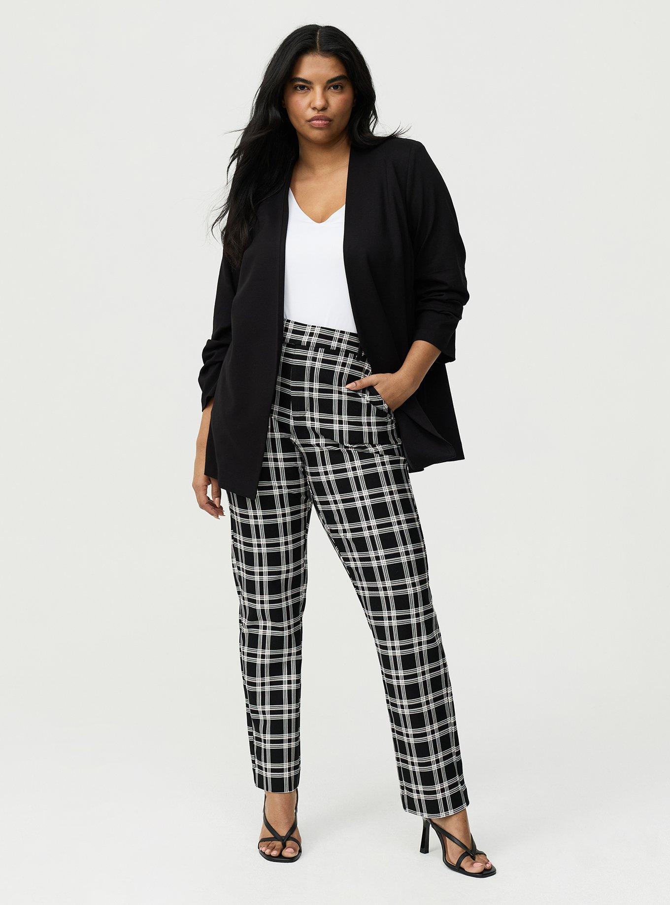 Open Front Ponte Blazer, DEEP BLACK, alternate