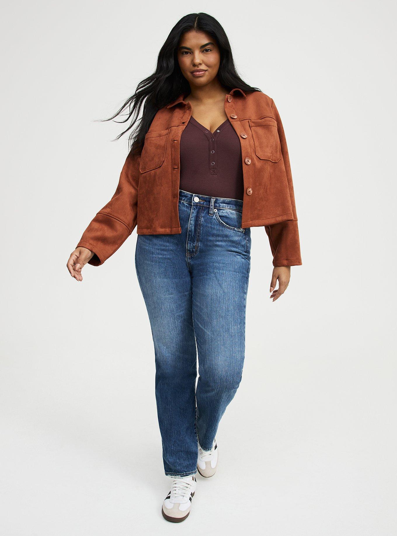 Hipster Faux Suede Jacket, SEQUOIA, alternate