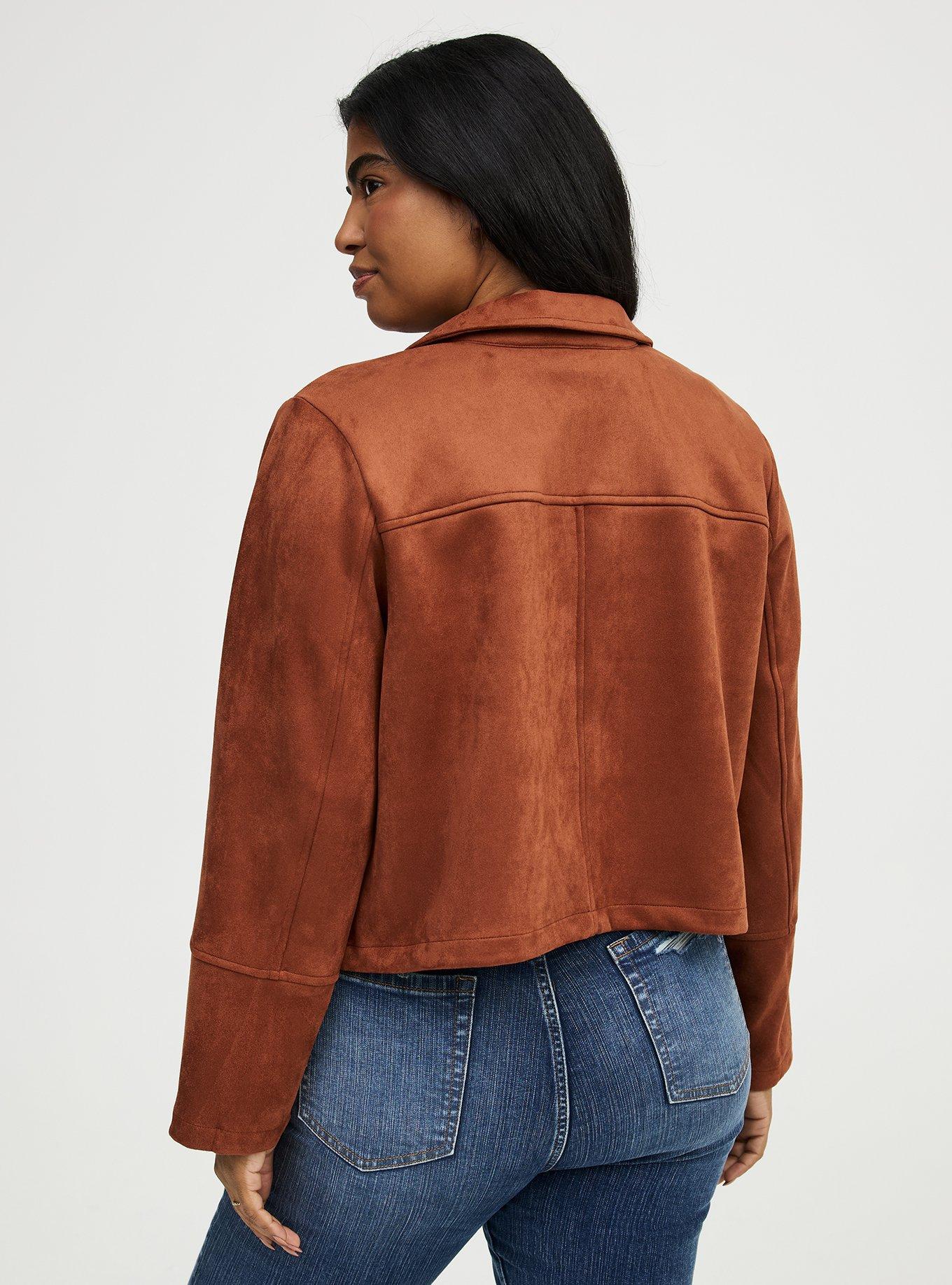 Hipster Faux Suede Jacket, SEQUOIA, alternate