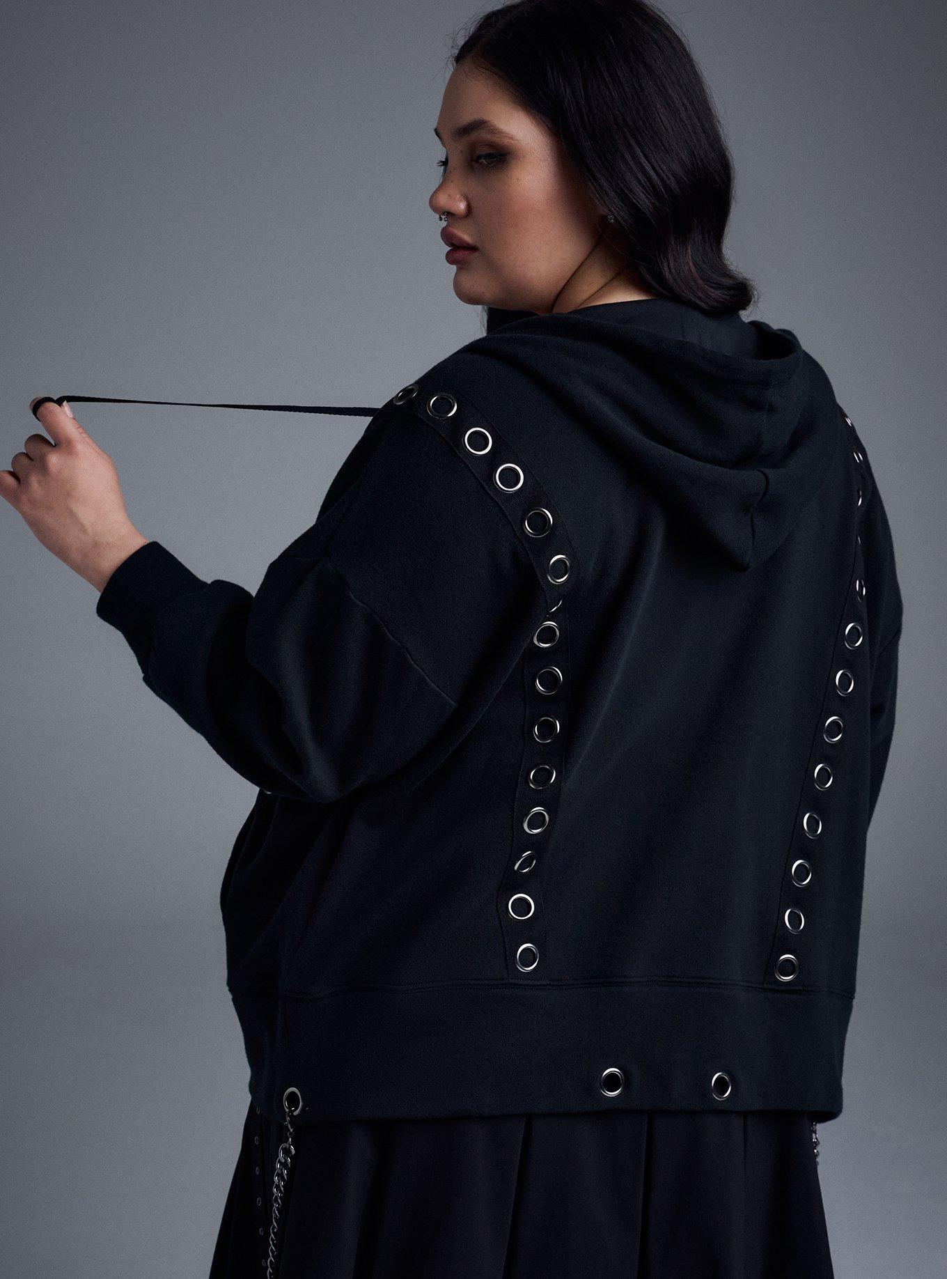 Nightfall Chain Zip Hoodie, DEEP BLACK, alternate