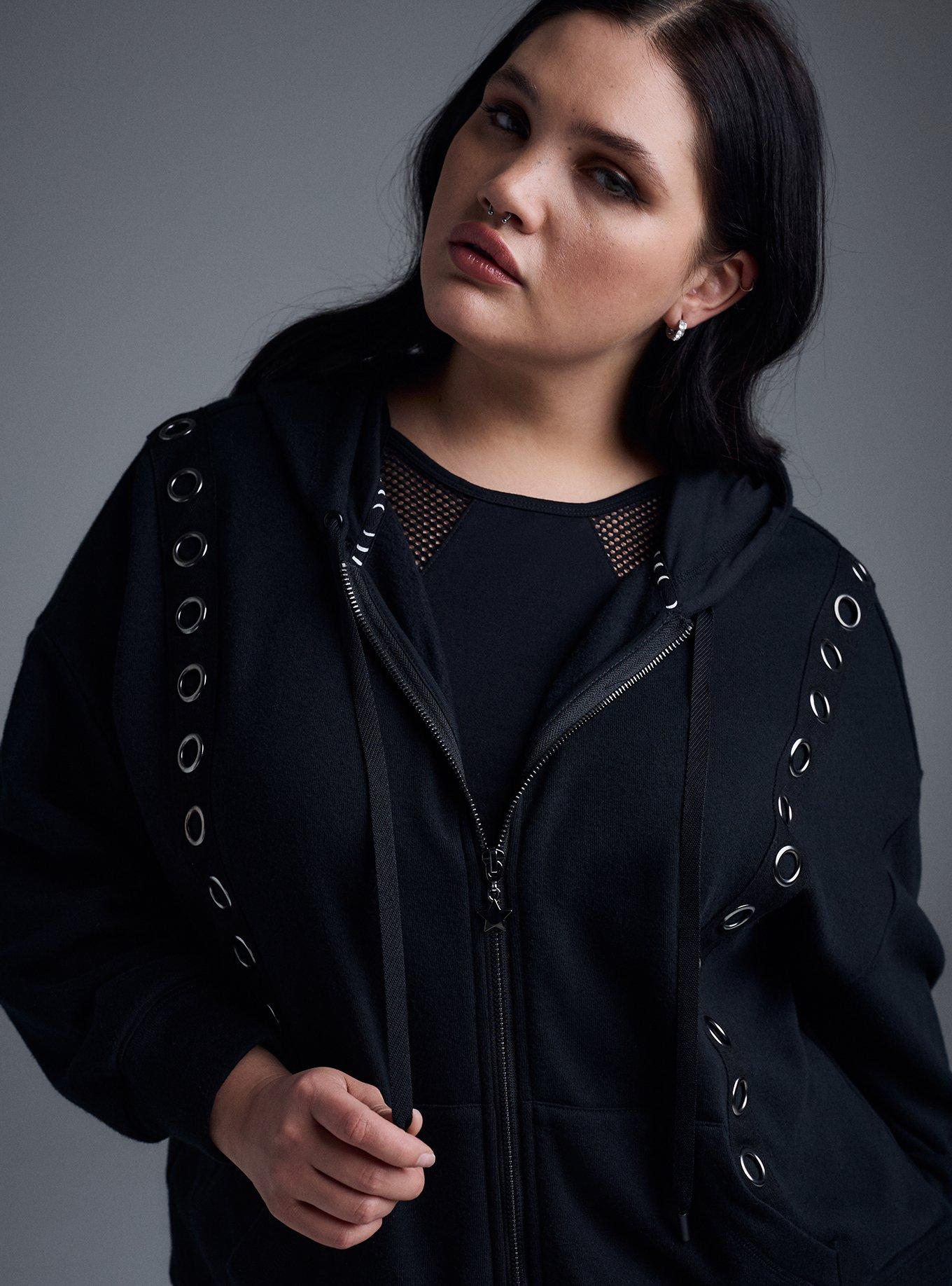 Nightfall Chain Zip Hoodie, DEEP BLACK, alternate