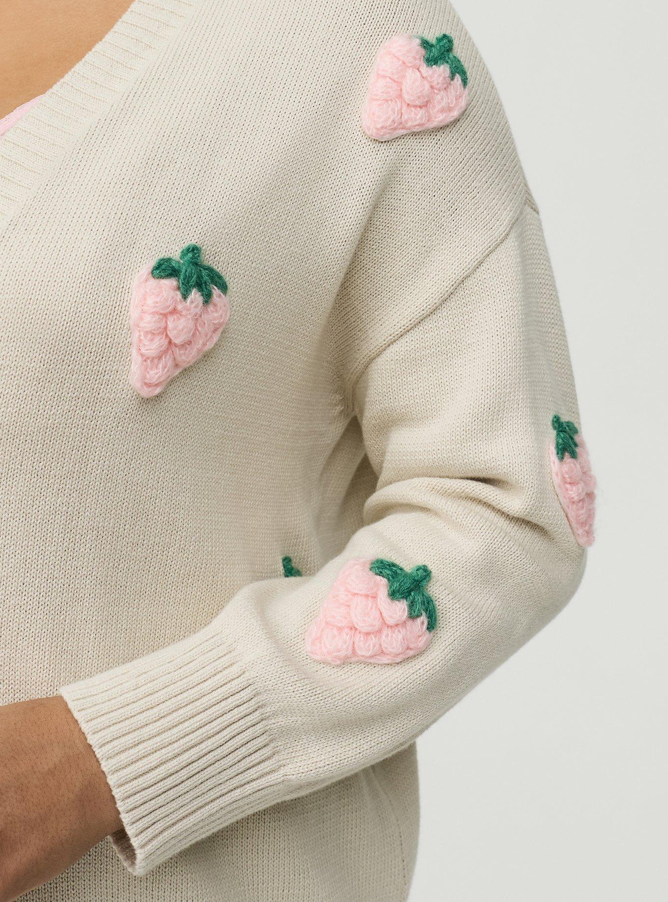 V-Neck Cardigan, BIRCH, alternate