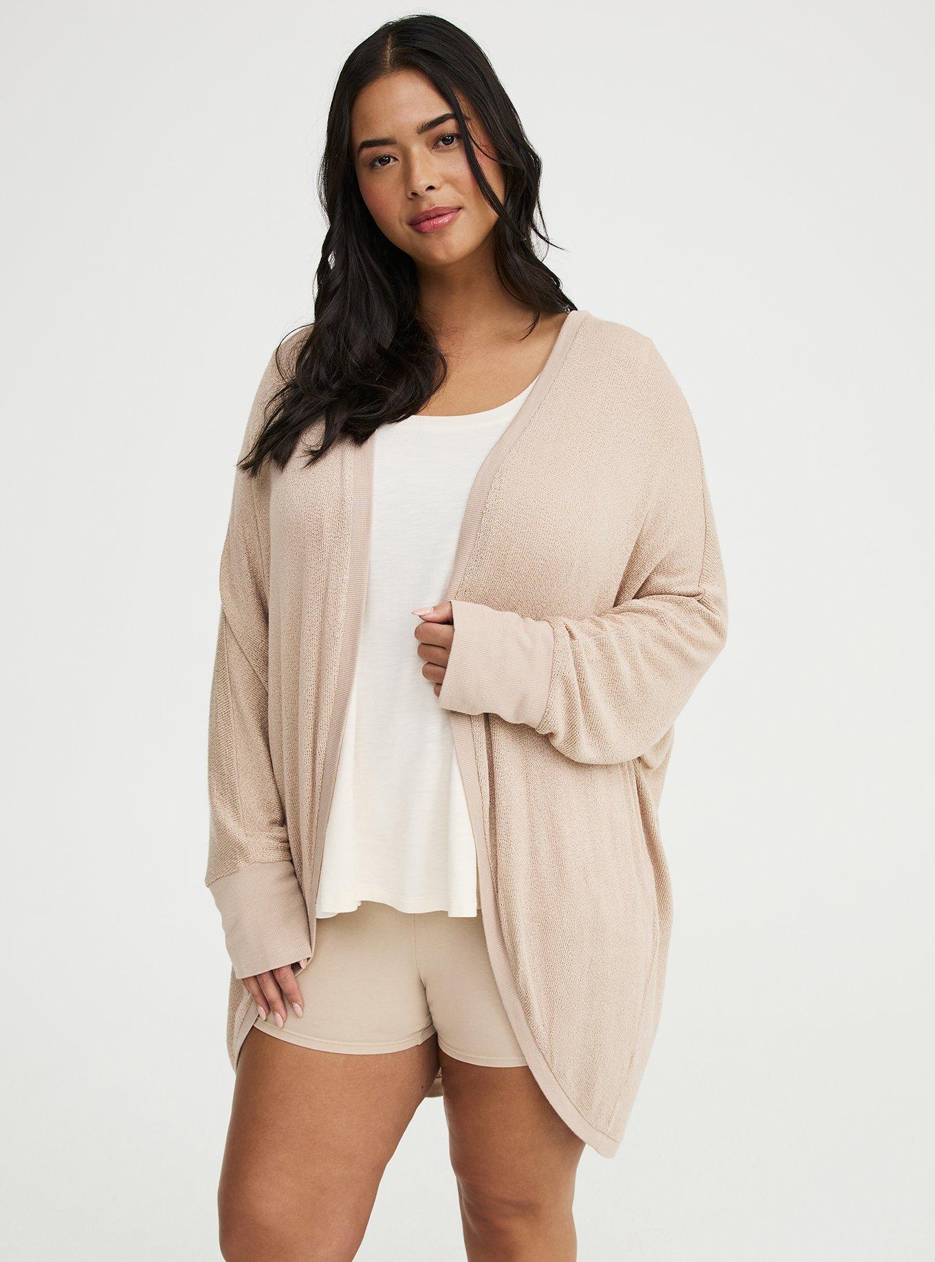 Hacci Open Cocoon Cardigan, DOESKIN, hi-res