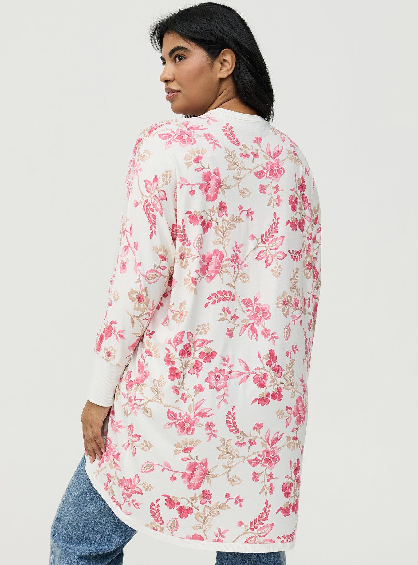 Super Soft Open Front Cocoon Cardigan, ENTICE FLORALS PINK, alternate
