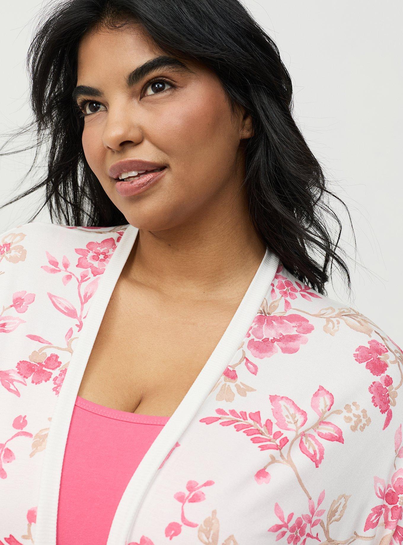 Super Soft Open Front Cocoon Cardigan, ENTICE FLORALS PINK, alternate
