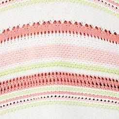 Pointelle Hoodie Sweater, MULTI COLOR STRIPE, swatch
