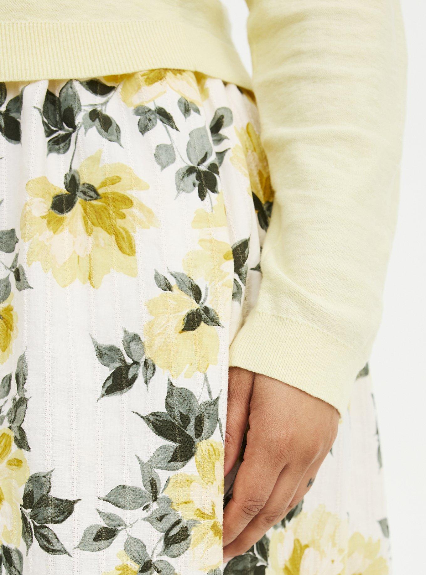 V-Neck Cardigan, PASTEL YELLOW, alternate