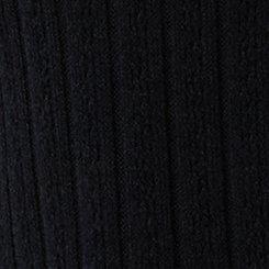 Pointelle Tie-Front Shrug, DEEP BLACK, swatch