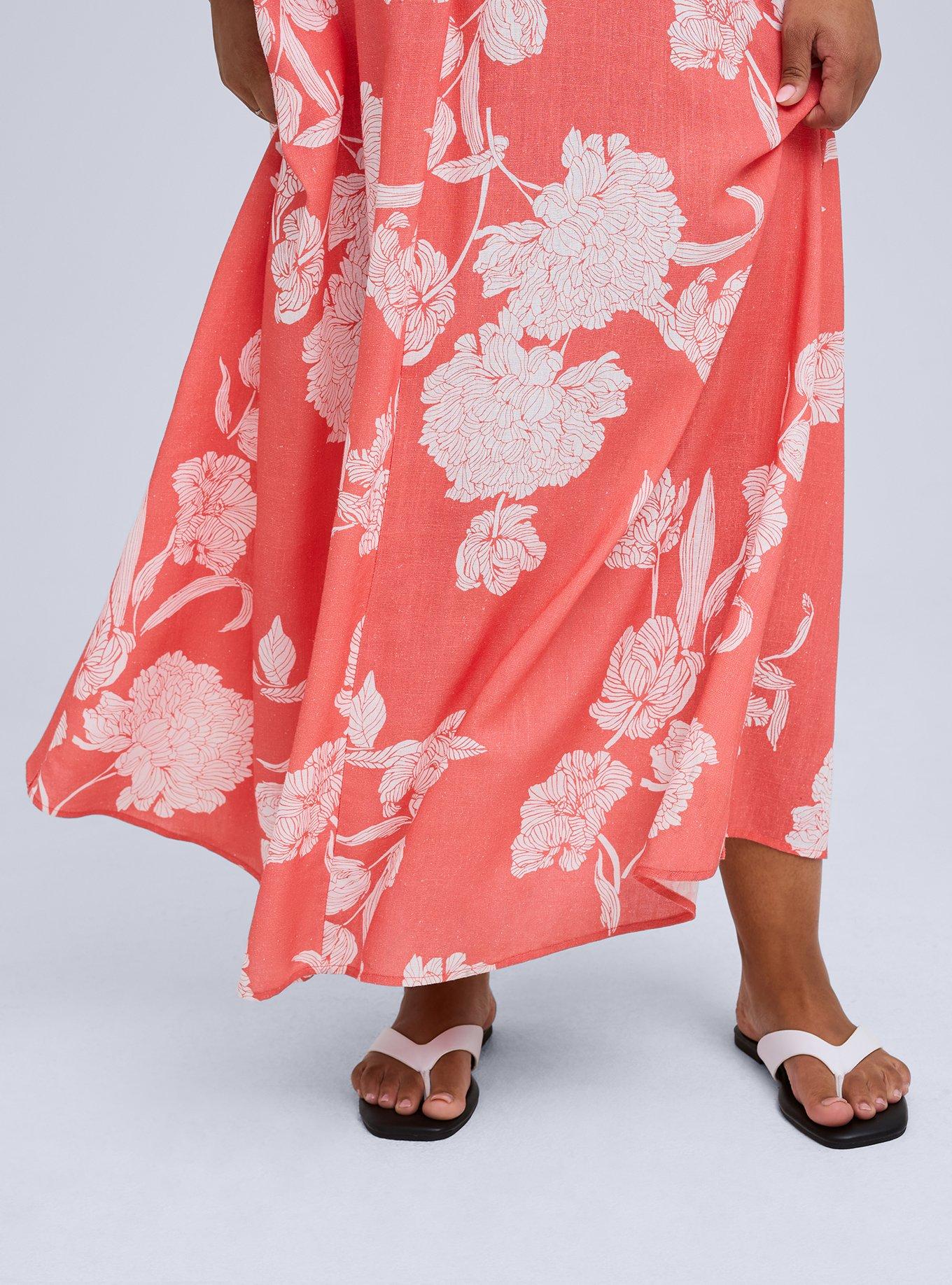 Belle Isle 3/4 Sleeve Maxi Dress, TOMORROW FLORAL PEACH, alternate
