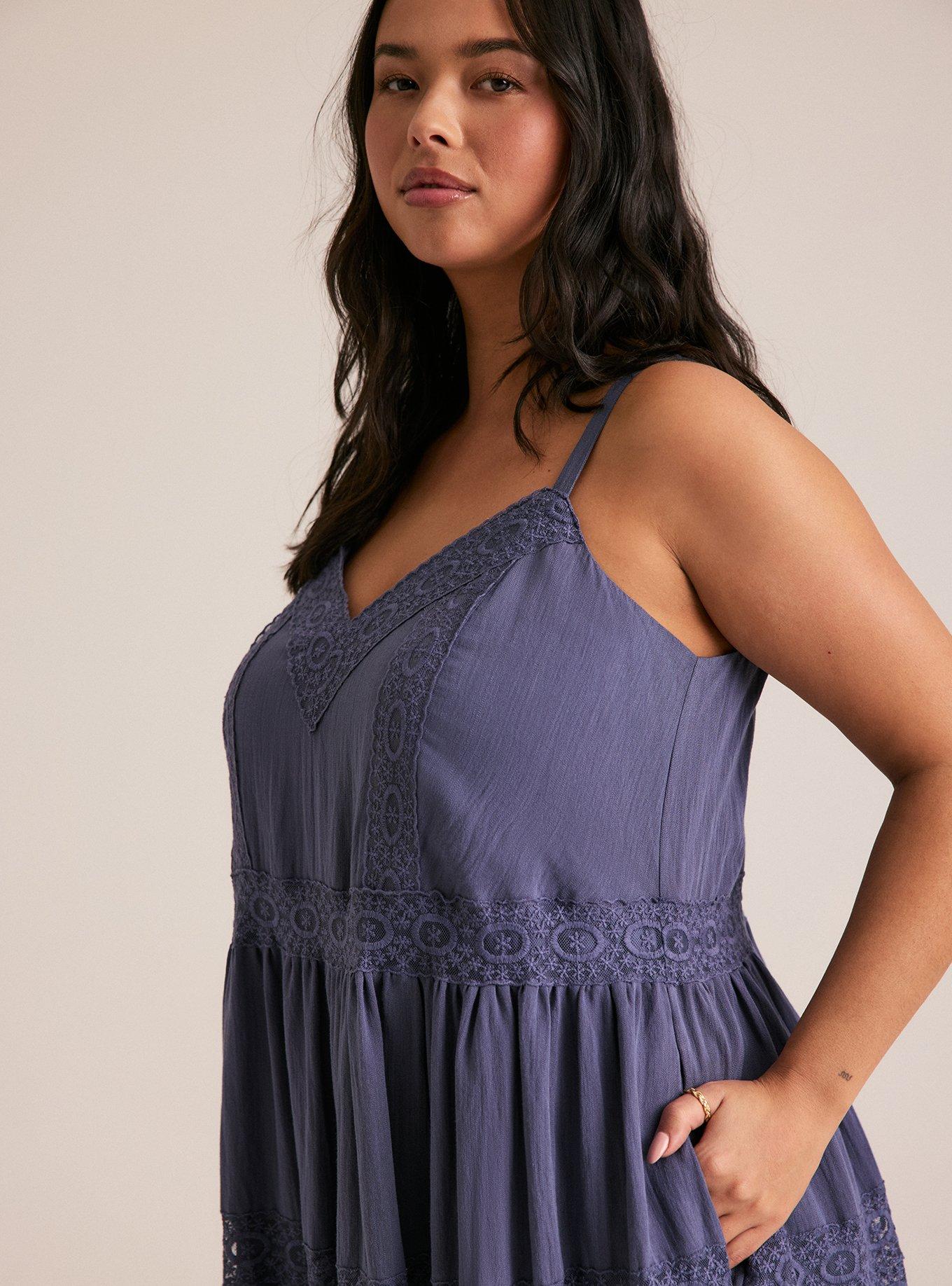 Festi Lace Trim Tiered Mini Dress, NIGHTSHADOW BLUE, alternate