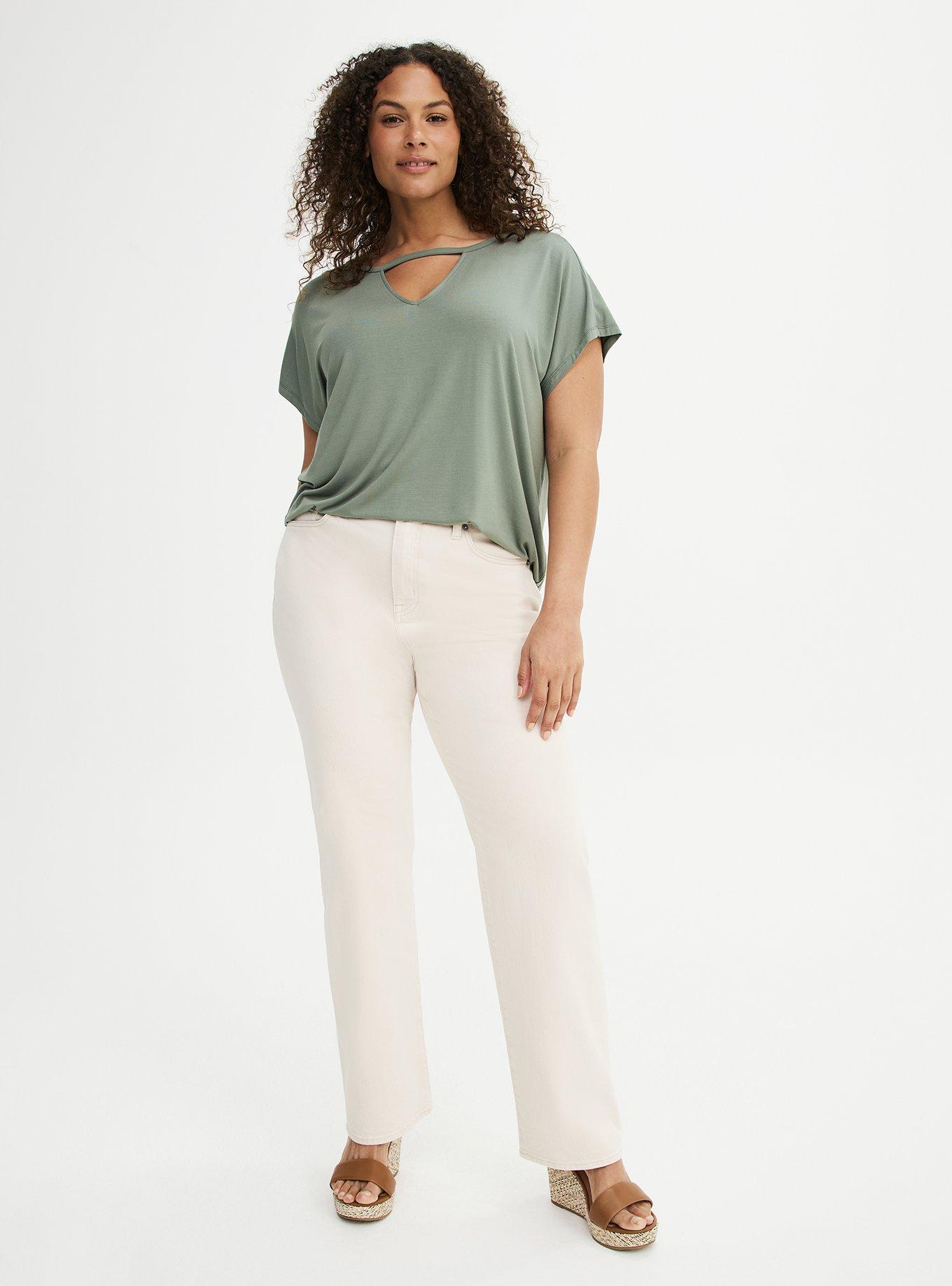Super Soft Cut-Out Dolman Tunic Tee, AGAVE GREEN, alternate