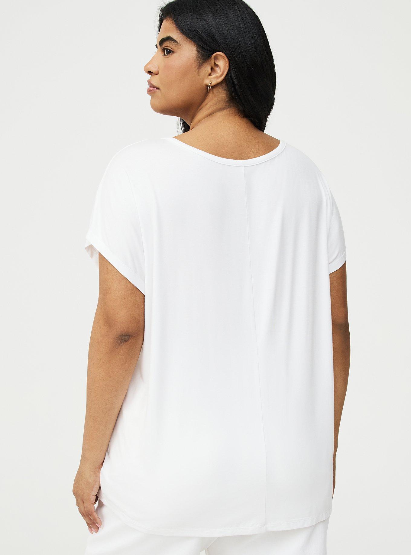 Super Soft Cut-Out Dolman Tunic Tee, BRIGHT WHITE, alternate