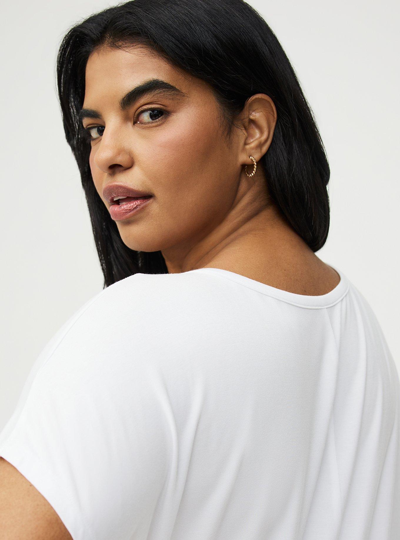 Super Soft Cut-Out Dolman Tunic Tee, BRIGHT WHITE, alternate