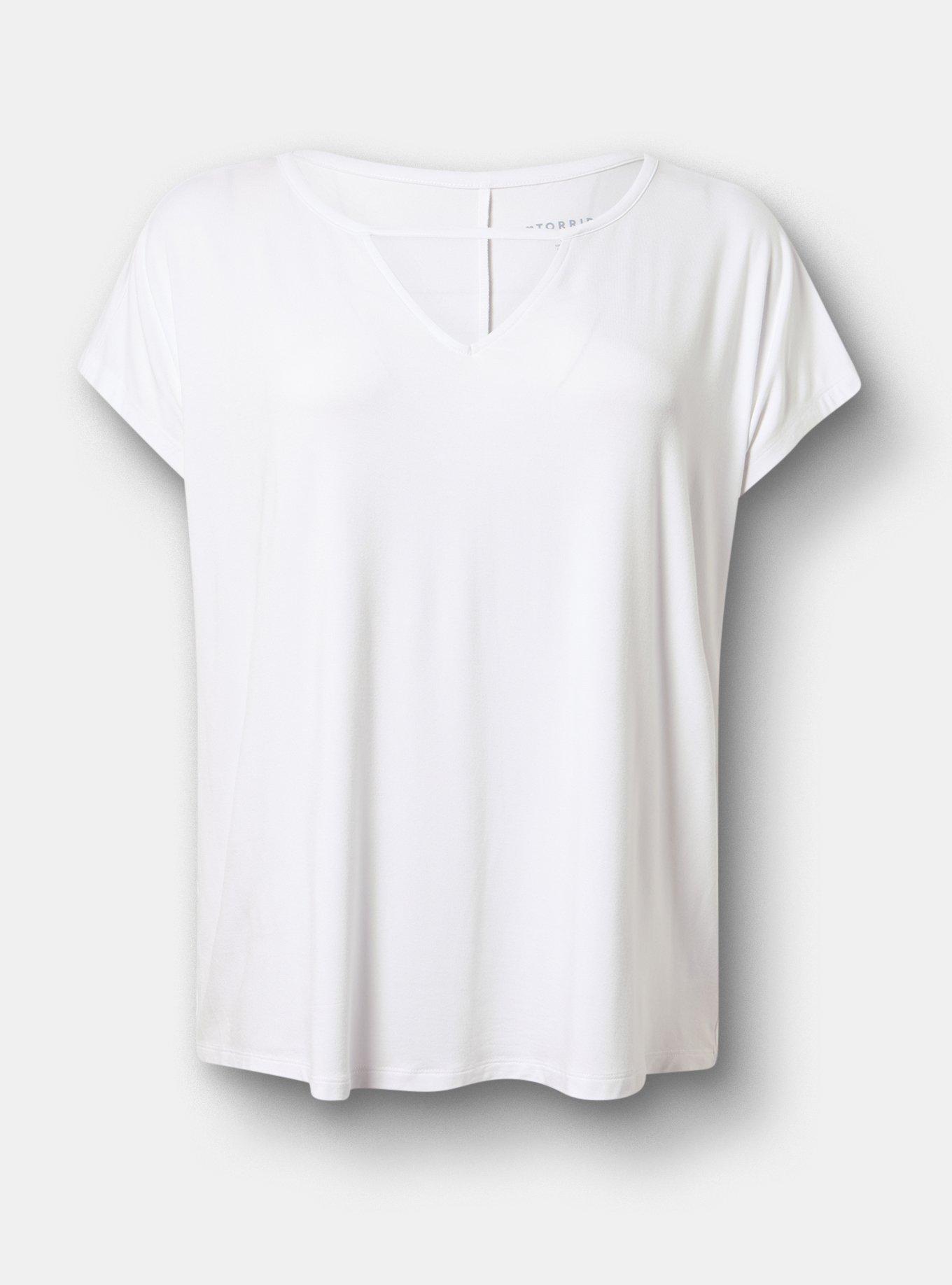 Super Soft Cut-Out Dolman Tunic Tee, BRIGHT WHITE, hi-res
