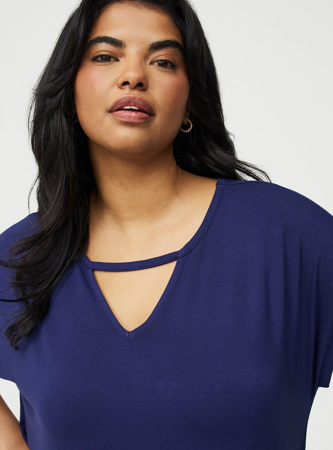 Super Soft Cut-Out Dolman Tunic Tee, MEDIEVAL BLUE, alternate