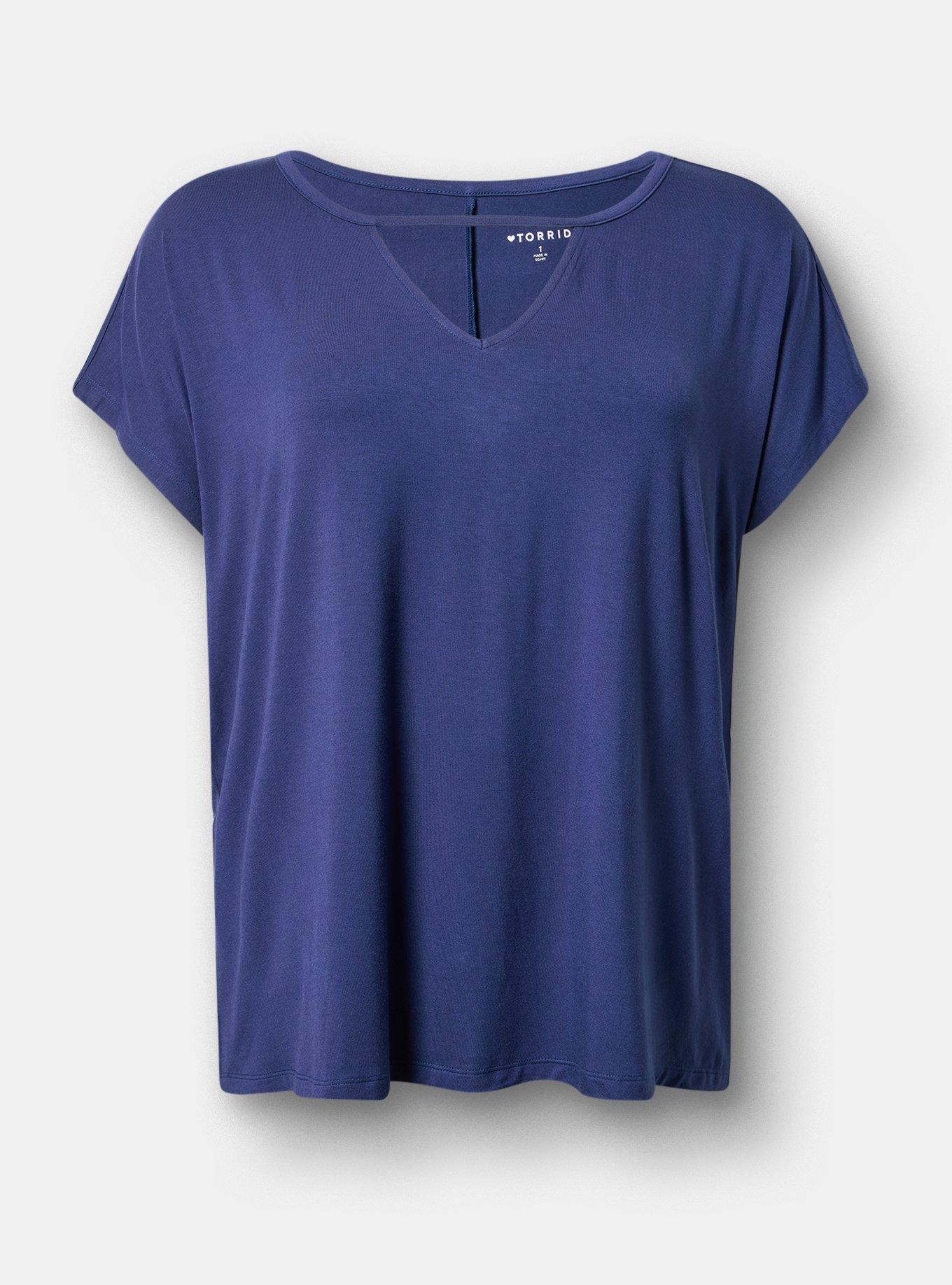 Super Soft Cut-Out Dolman Tunic Tee, MEDIEVAL BLUE, hi-res