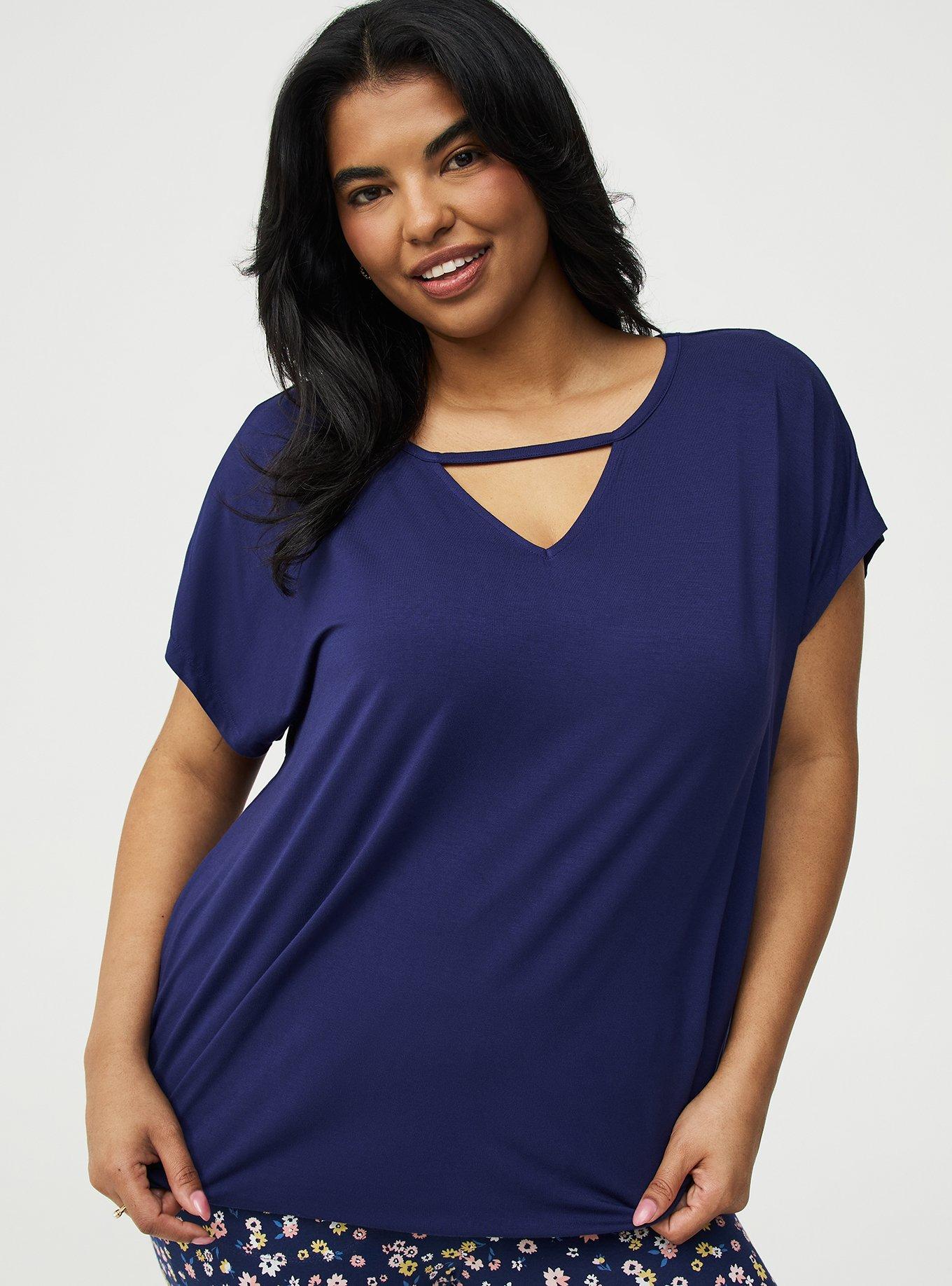 Super Soft Cut-Out Dolman Tunic Tee, MEDIEVAL BLUE, hi-res