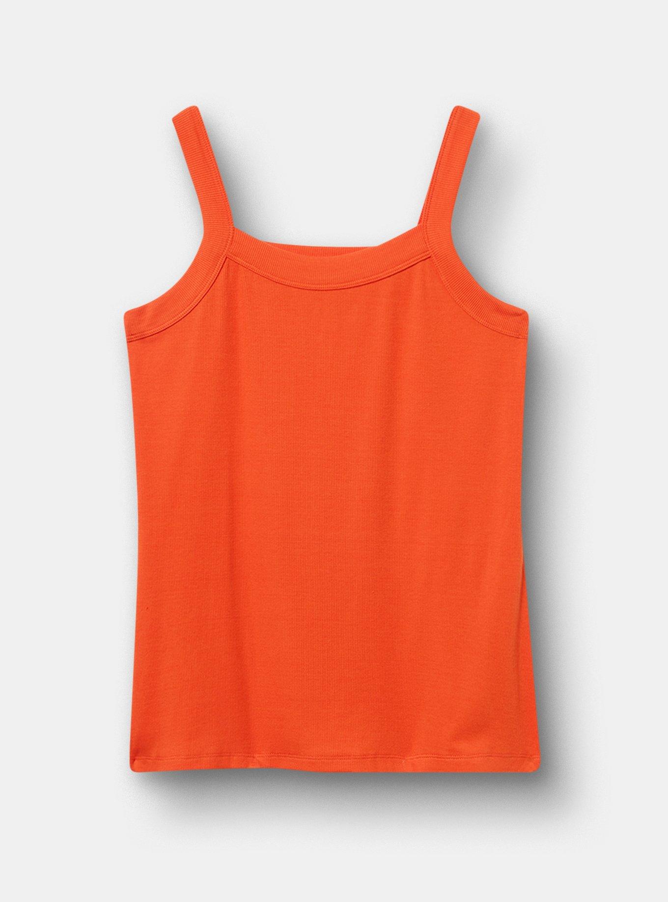 Cotton Modal Wide Strap Tank, PUREED PUMPKIN, hi-res