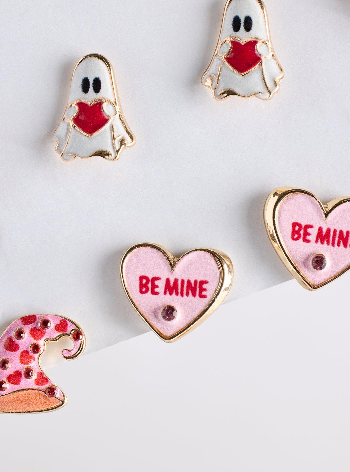 Ghost Valentine's Stud Earring Set, , alternate
