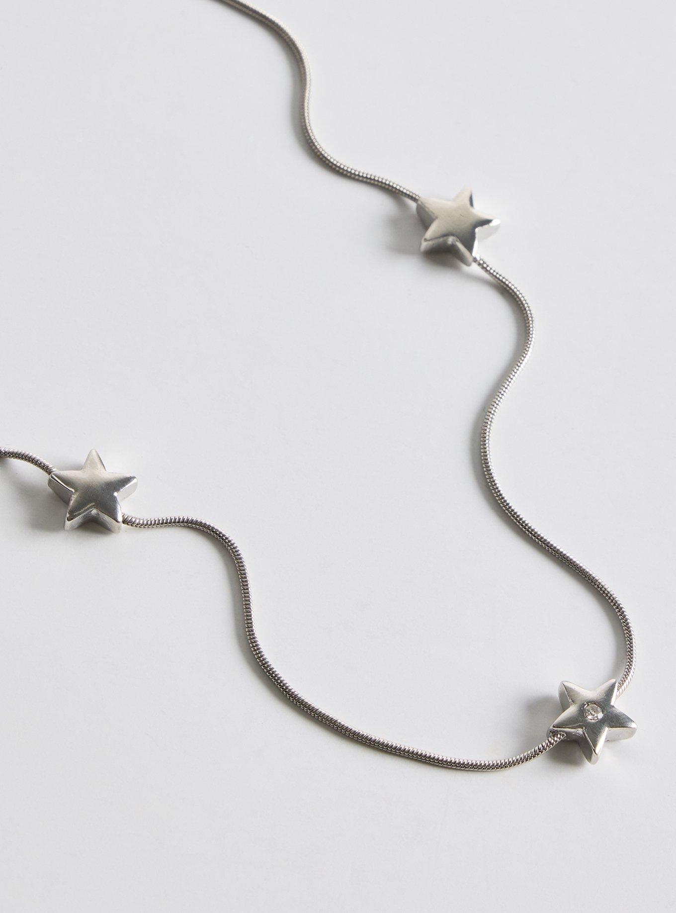 Puffy Star Station Necklace