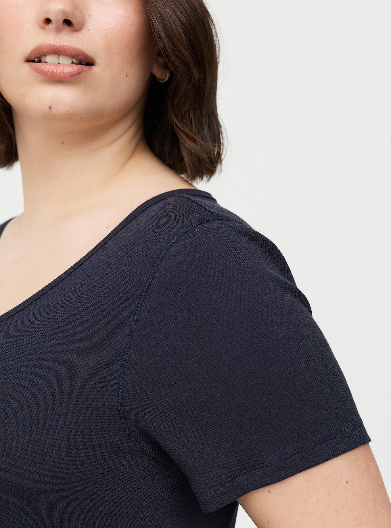 Cotton Modal Lace Henley Top, POLAR NIGHT, alternate