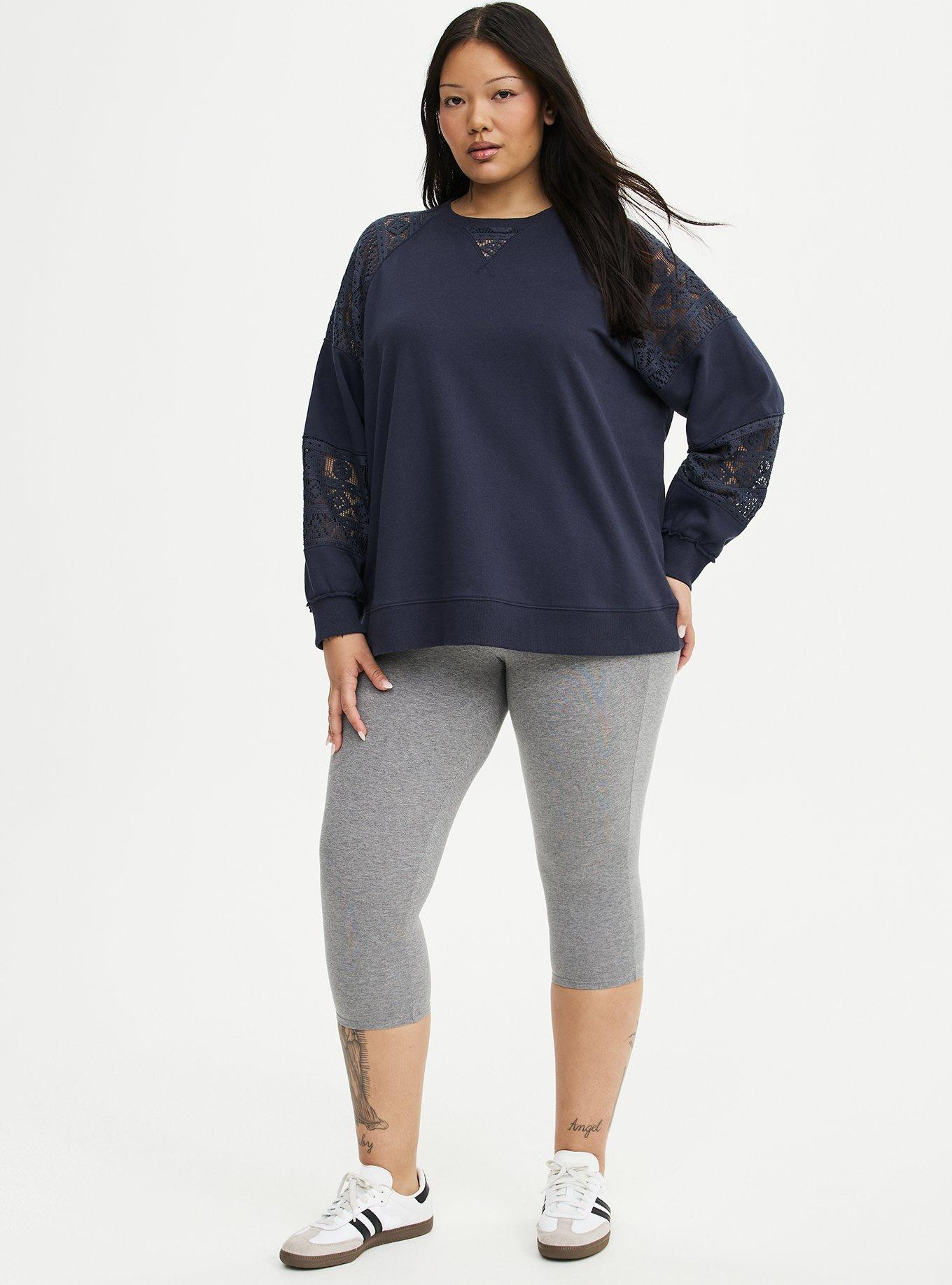 French Terry Crochet Sweatshirt, POLAR NIGHT, alternate