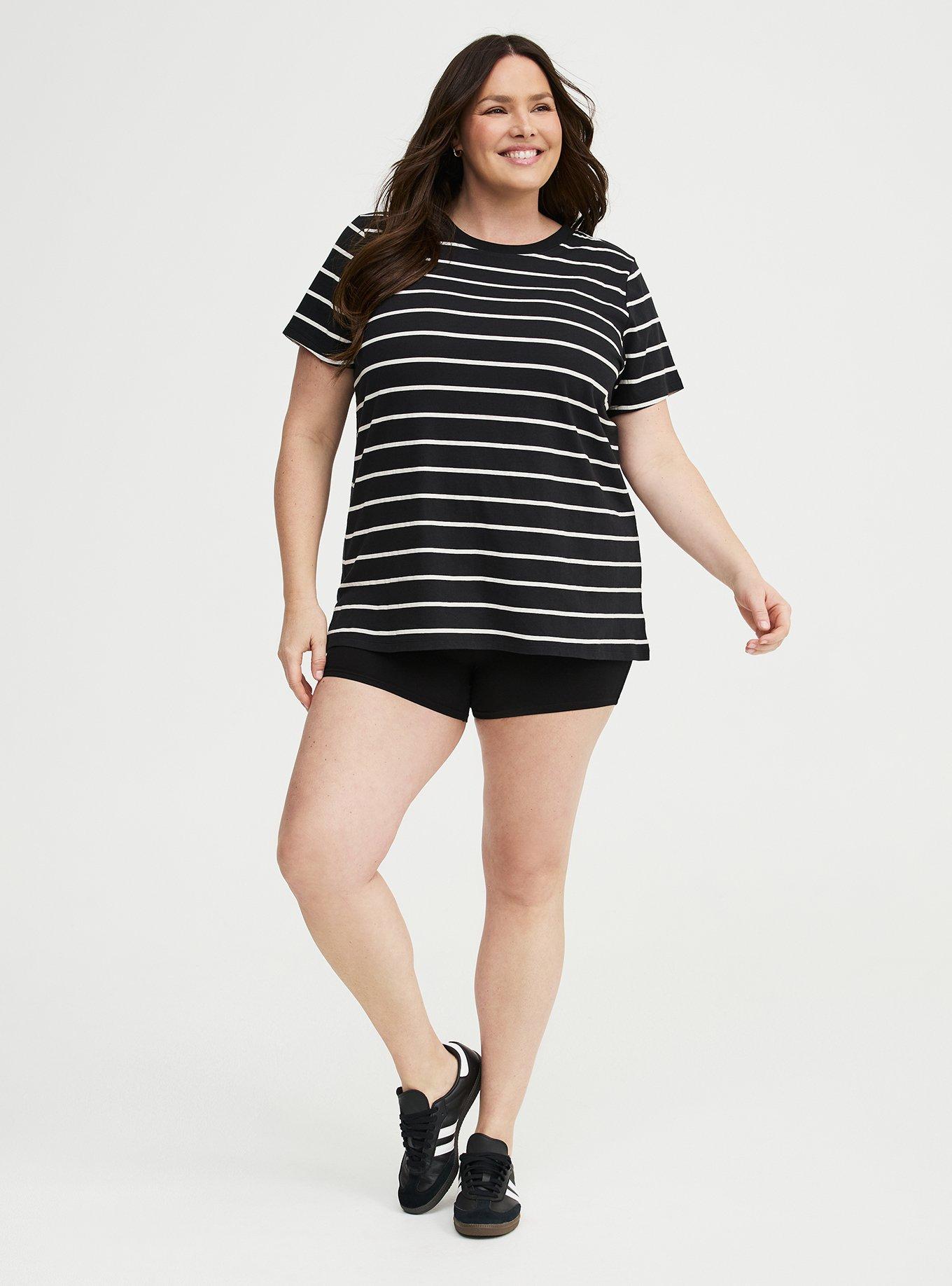 Printed Everyday Heritage Jersey Crew Tee, SIDEWALK STRIPE BLACK, alternate