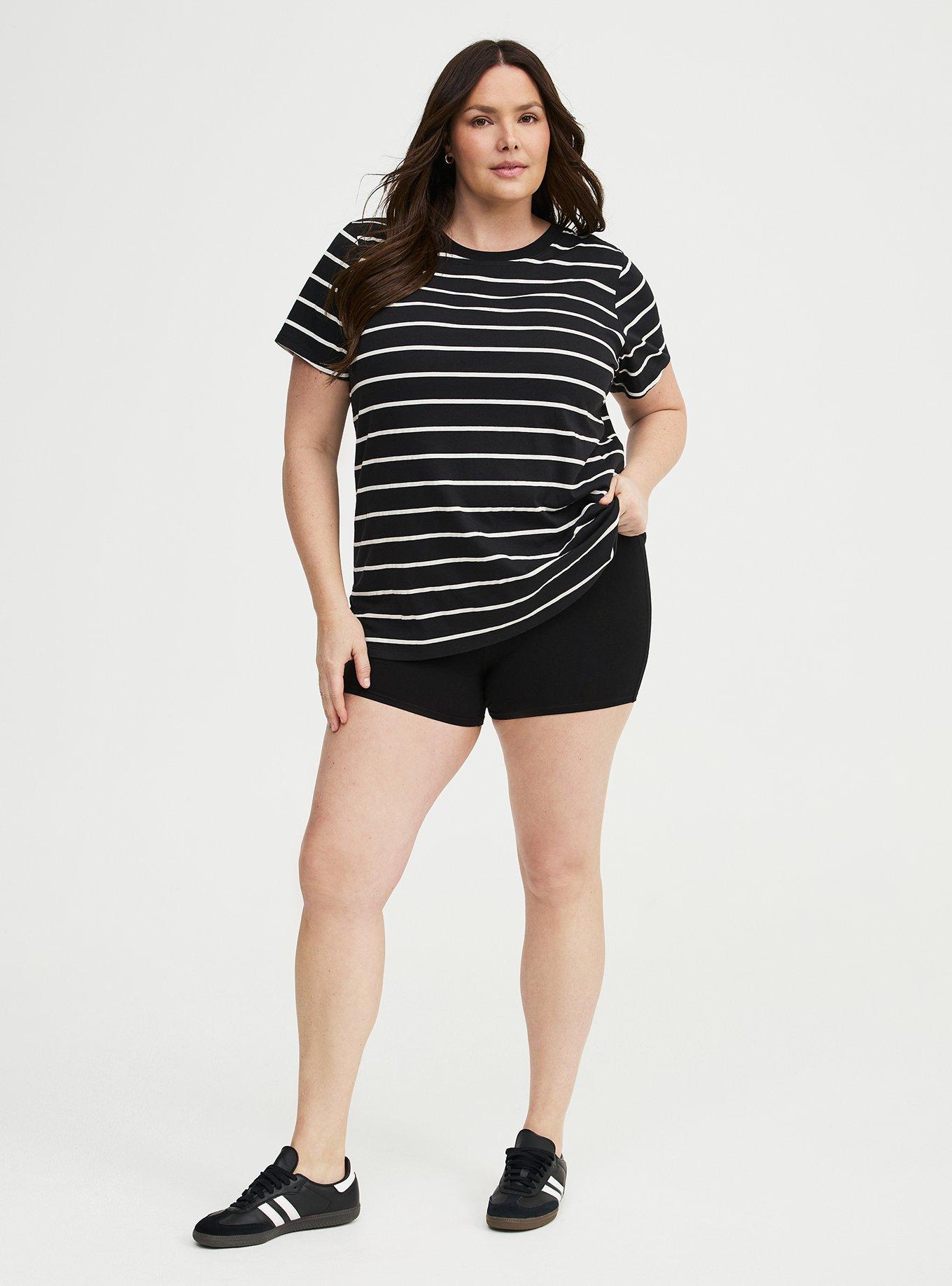 Printed Everyday Heritage Jersey Crew Tee, SIDEWALK STRIPE BLACK, hi-res