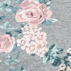 Printed Everyday Heritage Jersey Crew Neck Tee, WILD BOUQUET GREY, swatch