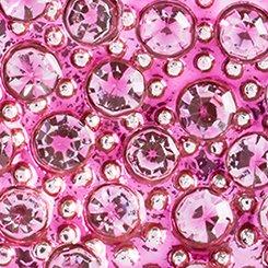 Plus Size Pave Heart Statement Earring, PINK, swatch