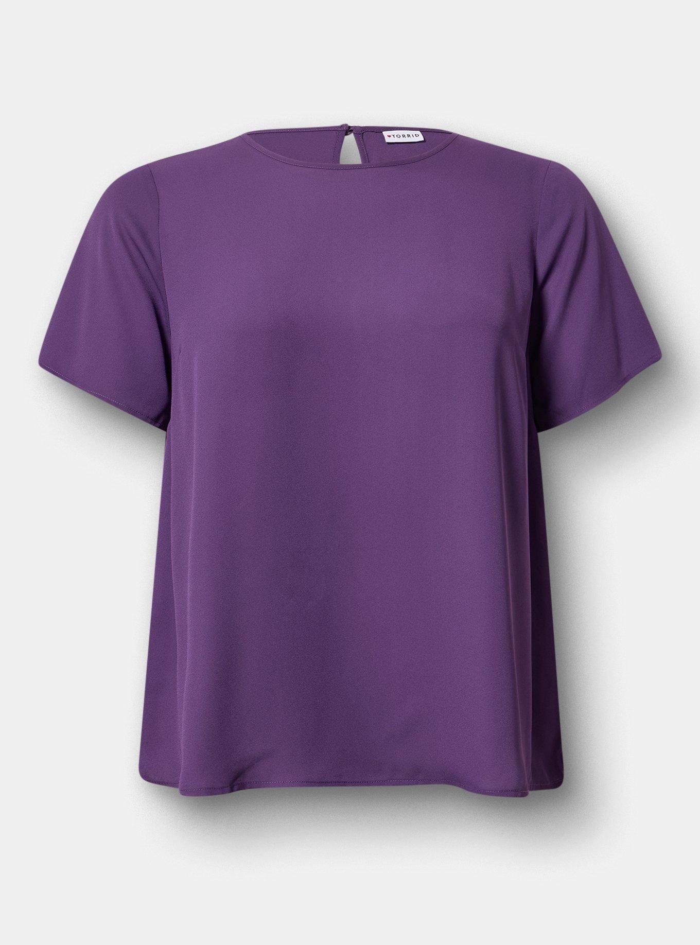 Plus Size Abbey Georgette Top, CROWN JEWEL, flat