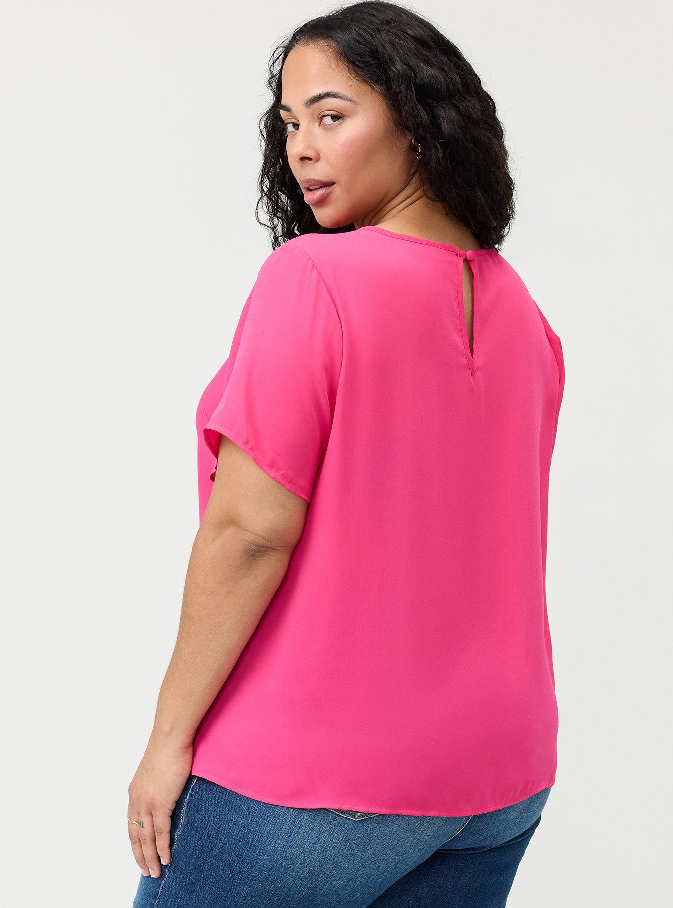 Abbey Georgette Top, BEETROOT PURPLE, alternate