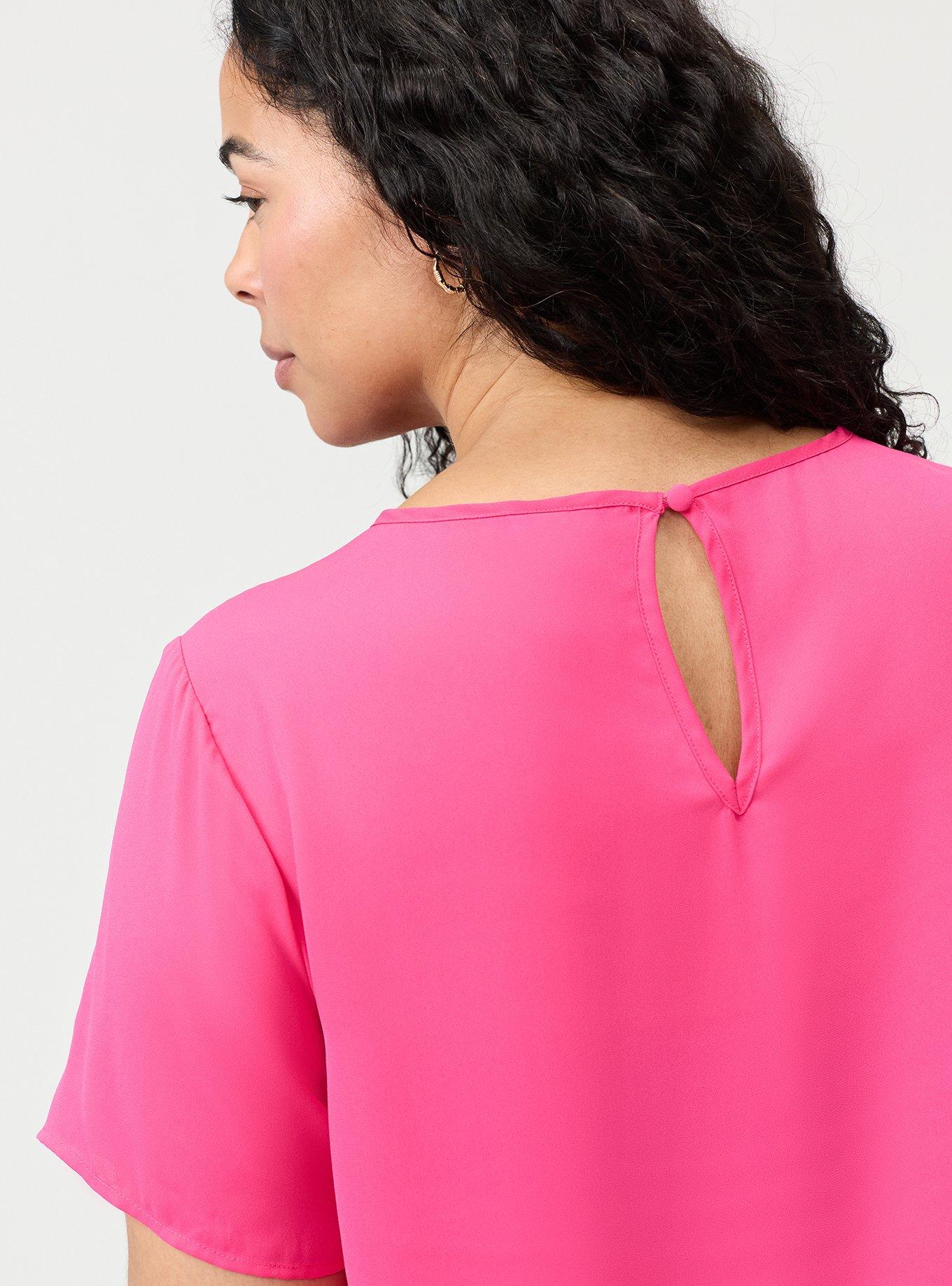 Abbey Georgette Top, BEETROOT PURPLE, alternate