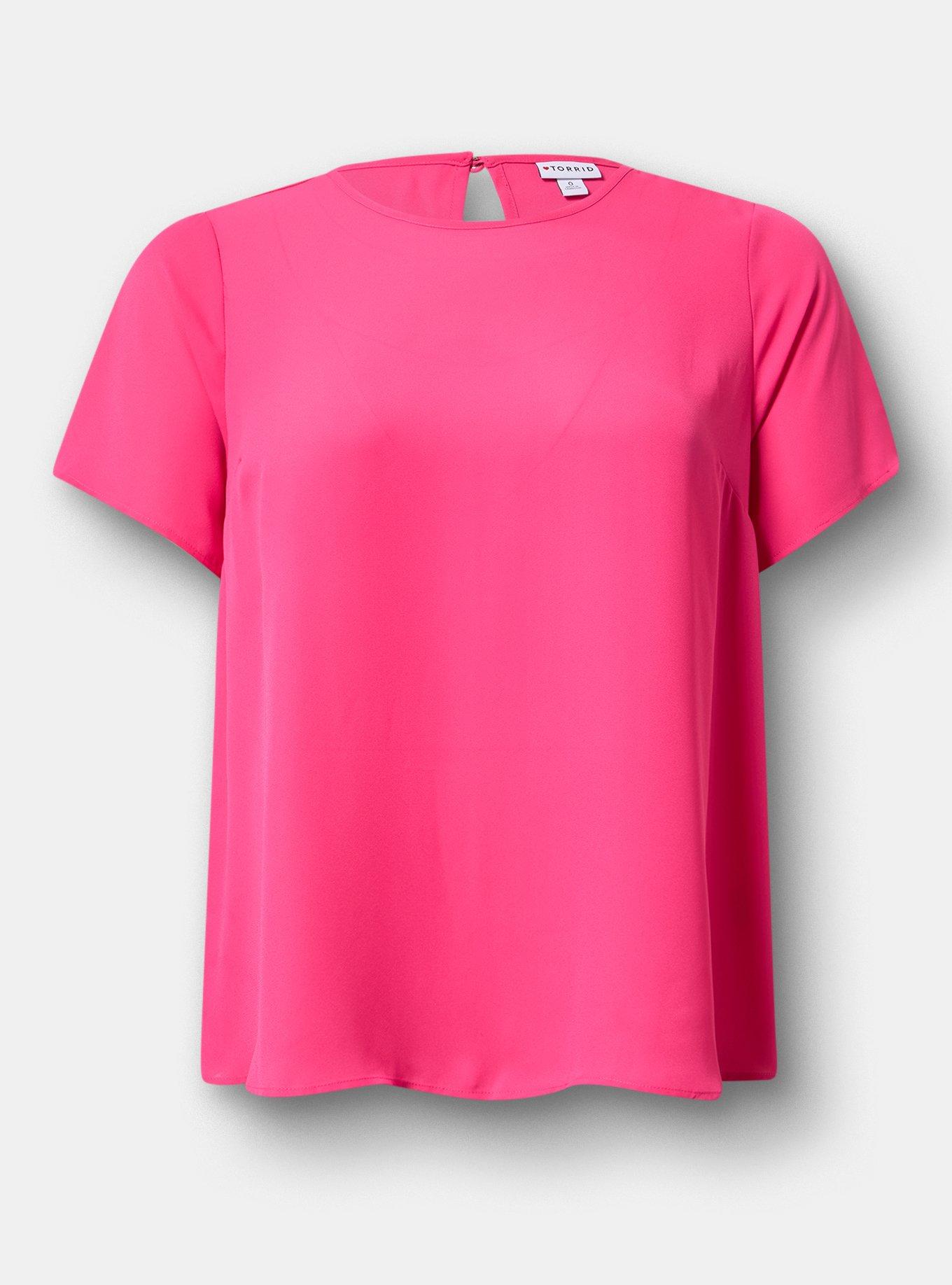 Abbey Georgette Top, BEETROOT PURPLE, flat