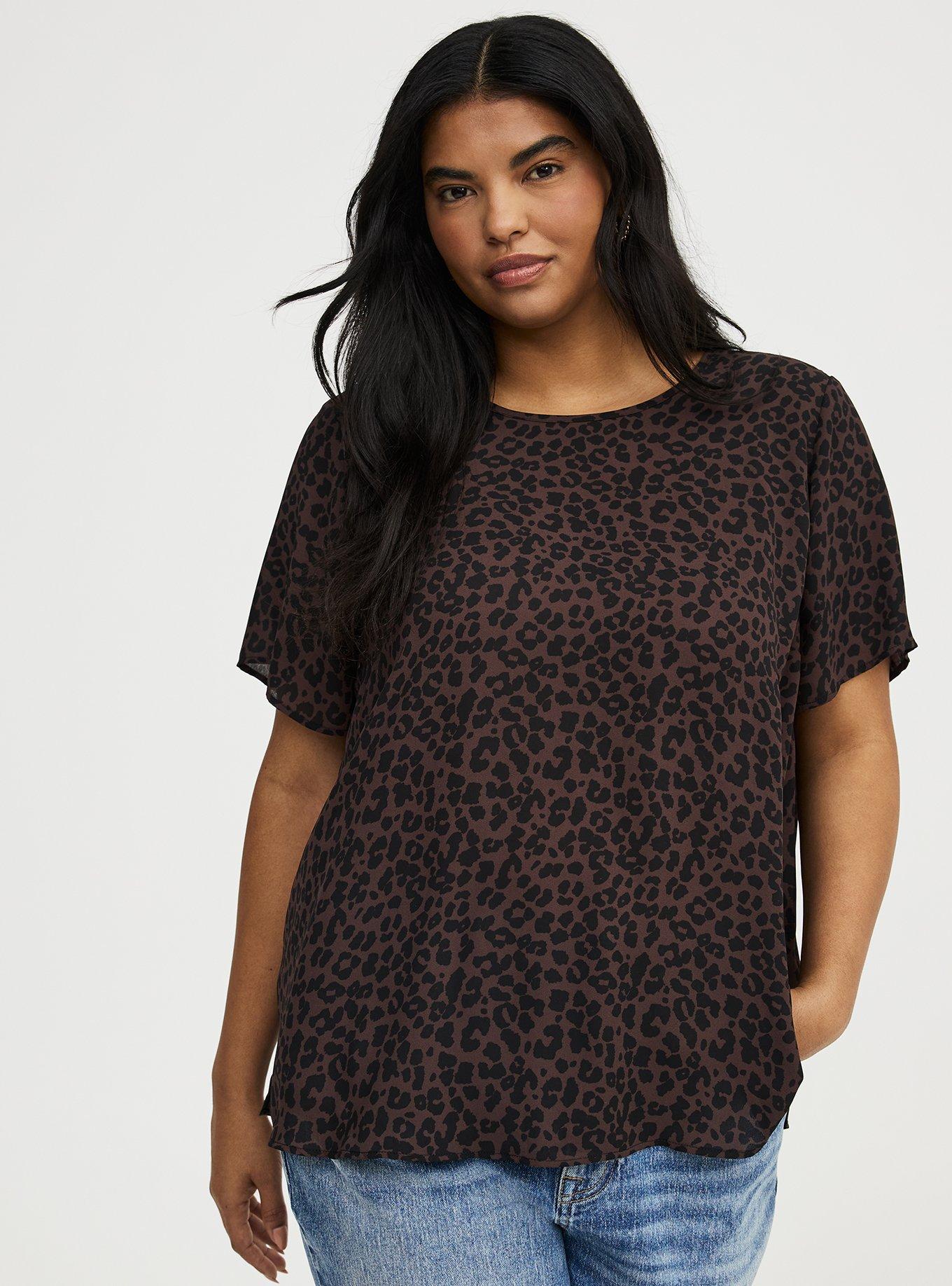 Abbey Georgette Top, REAL DEAL LEO BROWN, hi-res