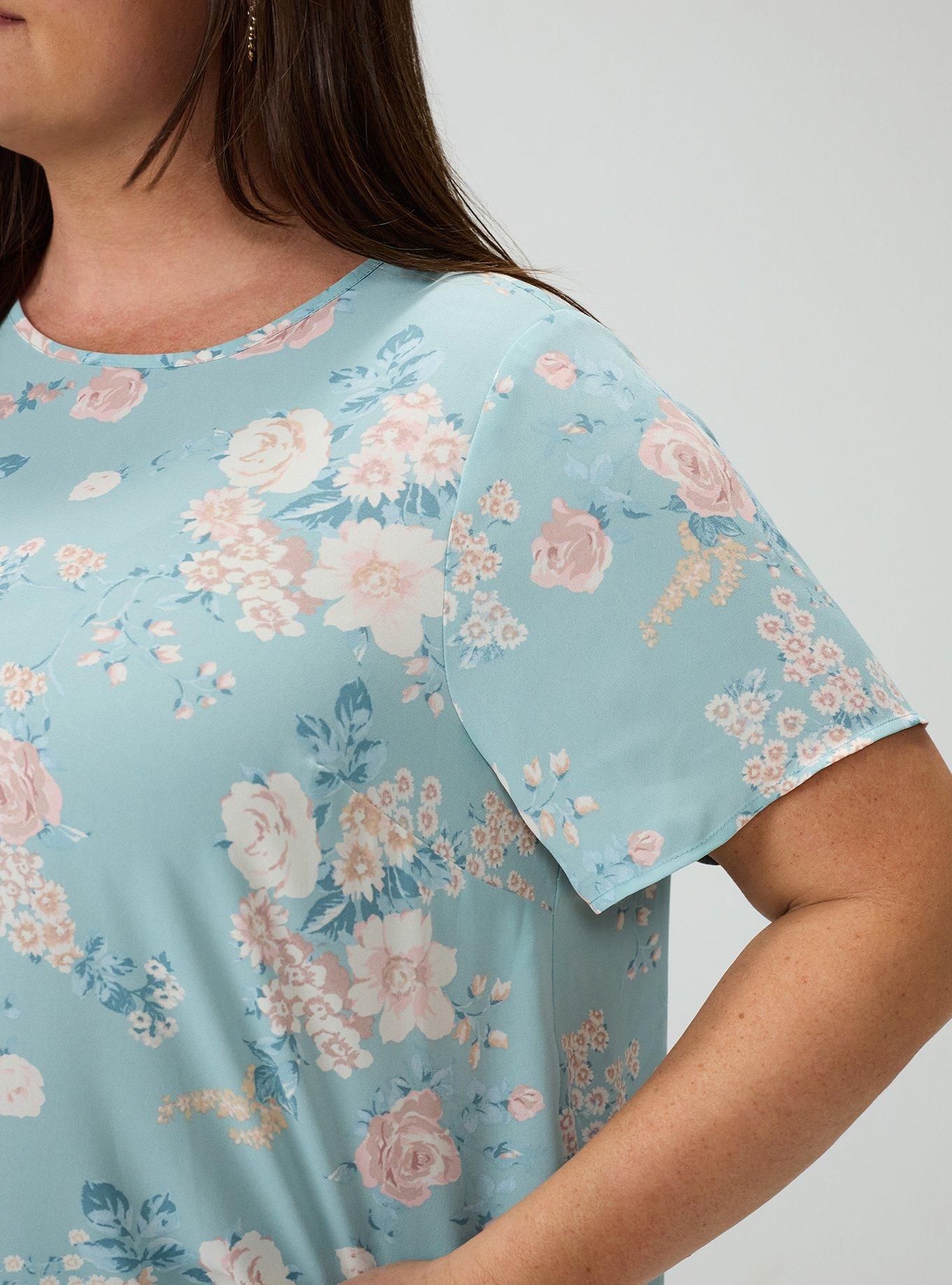 Abbey Georgette Top, WILD BOUQUET BLUE, alternate