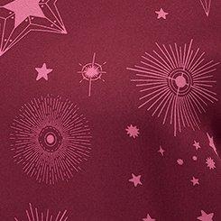 Plus Size Abbey Georgette Top, BURST STARS BURGUNDY, swatch