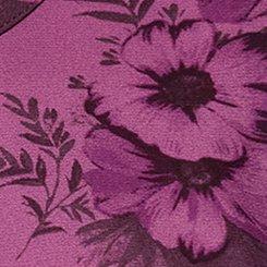 Abbey Georgette Top, JANICE FLORAL PLUM, swatch
