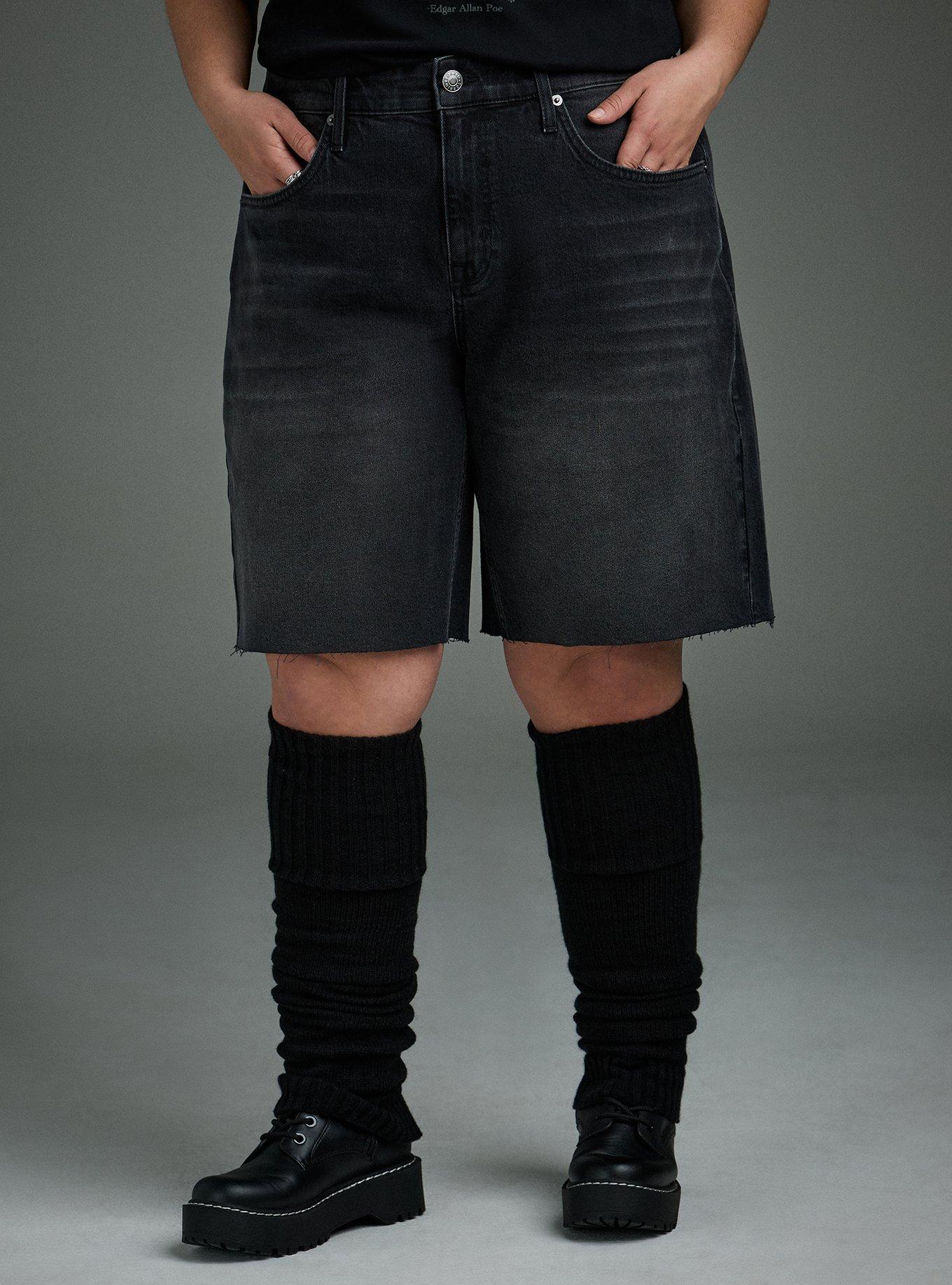 Nightfall Denim Jorts, WASHED BLACK, alternate