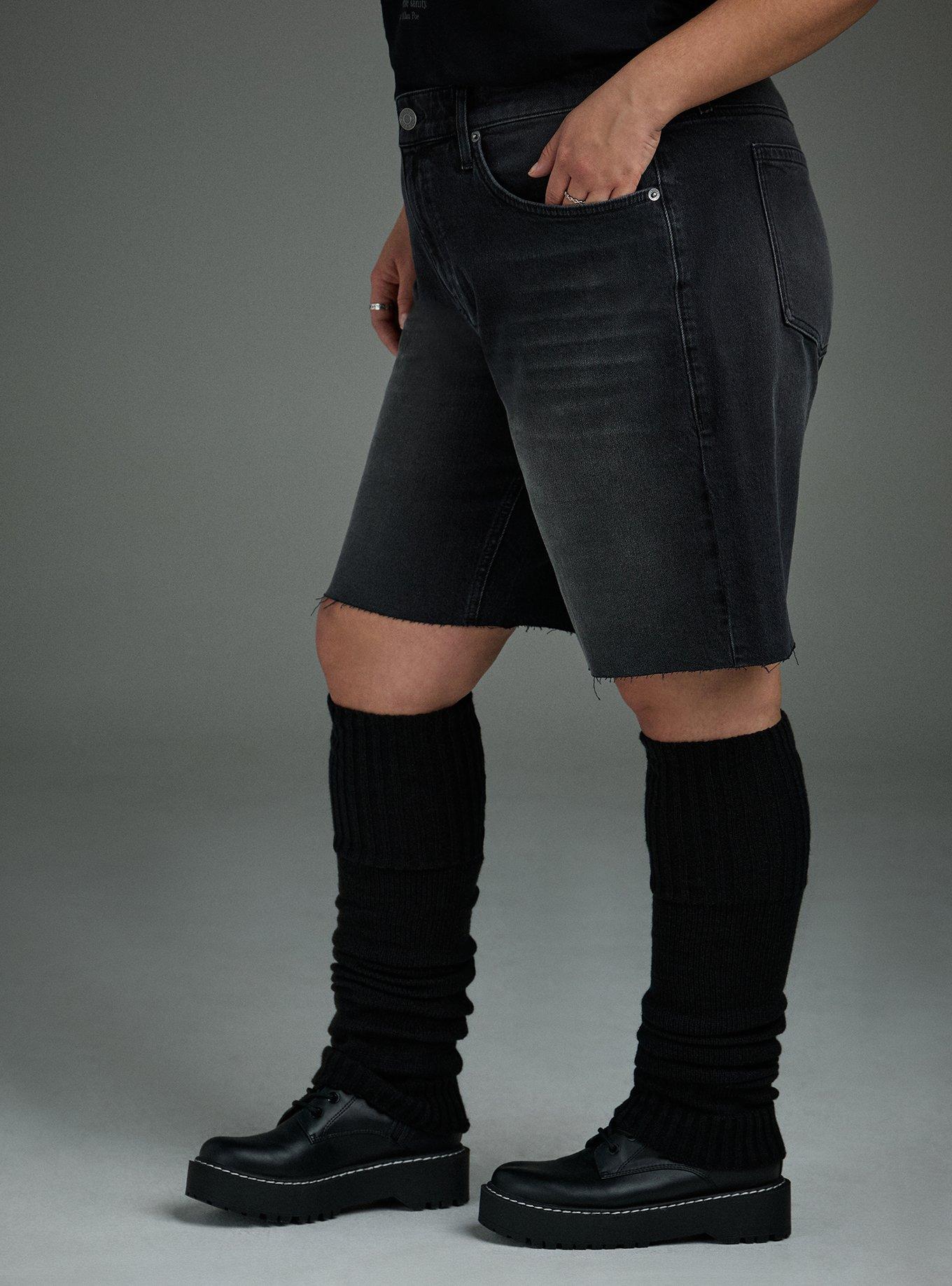 Nightfall Denim Jorts, WASHED BLACK, alternate